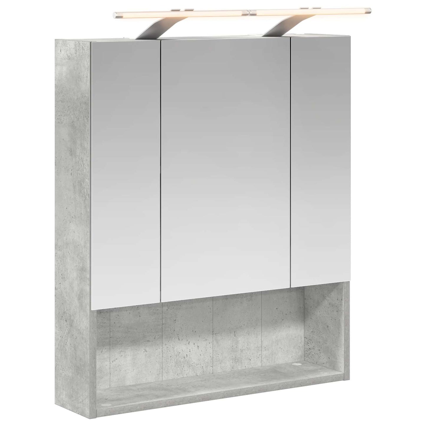Badkamer spiegelkast Beton Grijs 60 x 14.5 x 70 cm Bewerkt hout is nu te koop bij PeponiXL, paradijselijk wonen!