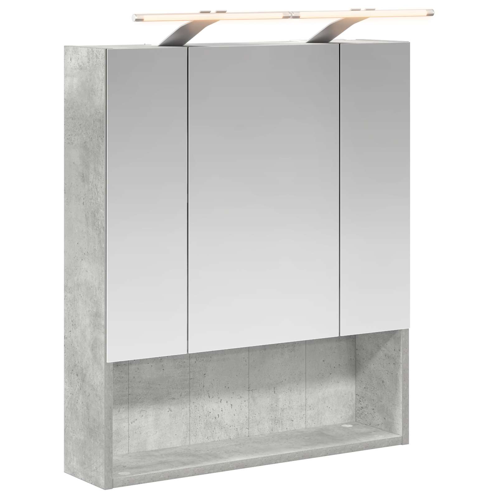 Badkamer spiegelkast Beton Grijs 60 x 14.5 x 70 cm Bewerkt hout is nu te koop bij PeponiXL, paradijselijk wonen!