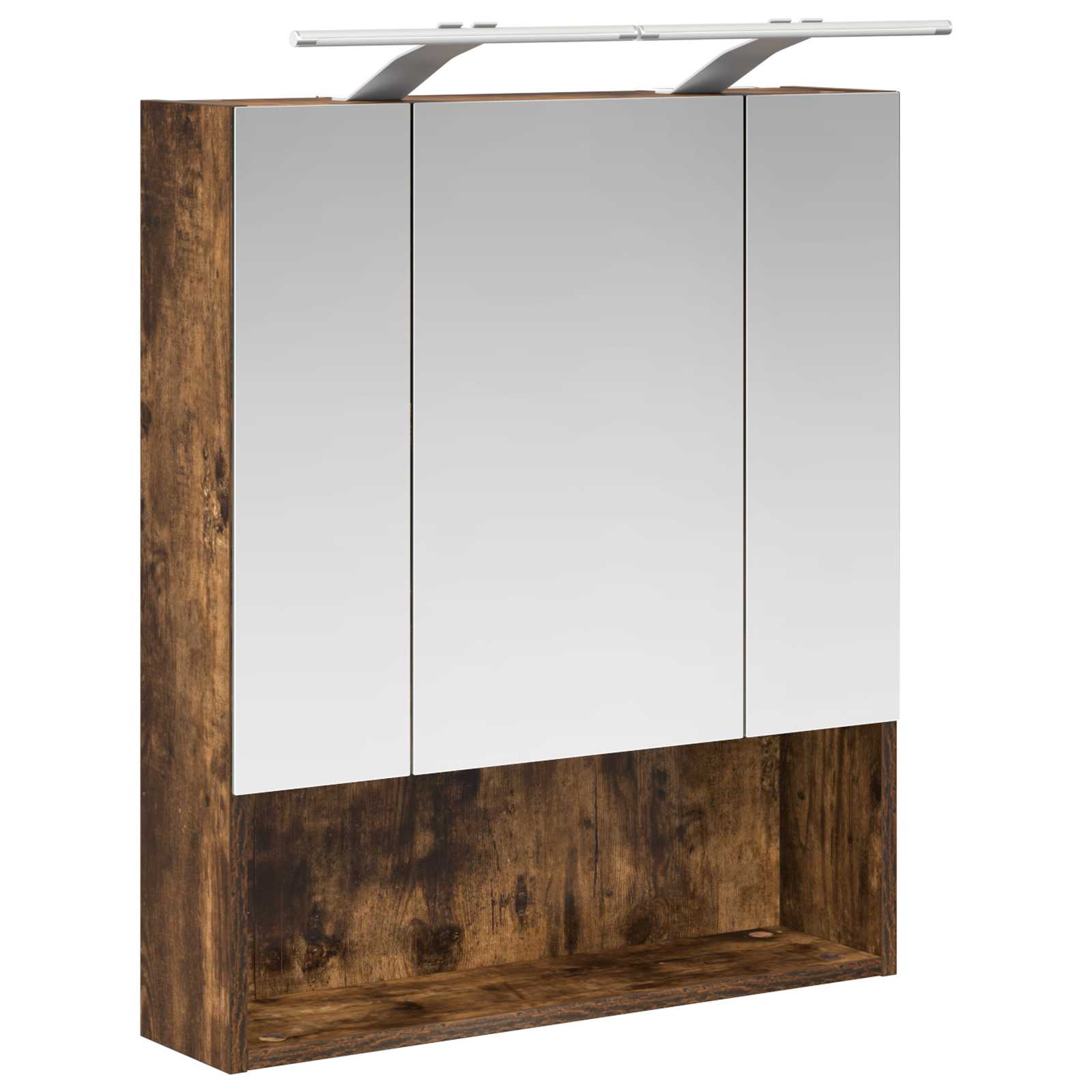 Badkamer spiegelkast met plank Gerookt eiken 60 x 14.5 x 70 cm is nu te koop bij PeponiXL, paradijselijk wonen!