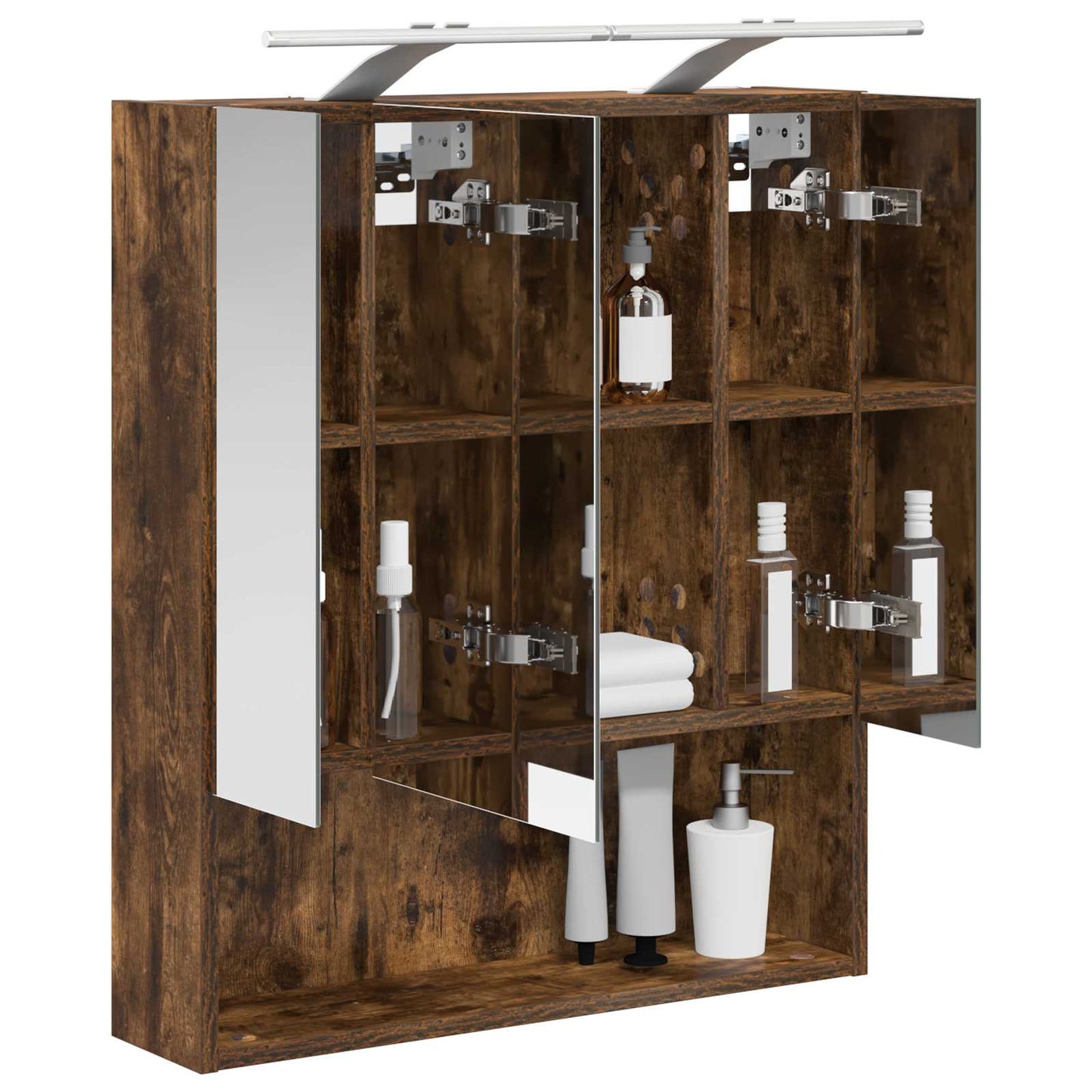 Badkamer spiegelkast met plank Gerookt eiken 60 x 14.5 x 70 cm is nu te koop bij PeponiXL, paradijselijk wonen!