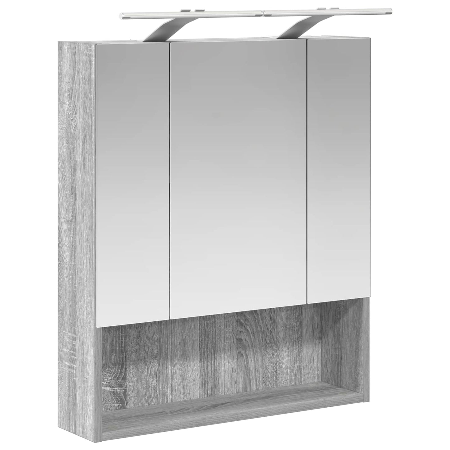 Badkamer spiegelkast met plank Grijs Sonoma 60 x 14.5 x 70 cm is nu te koop bij PeponiXL, paradijselijk wonen!