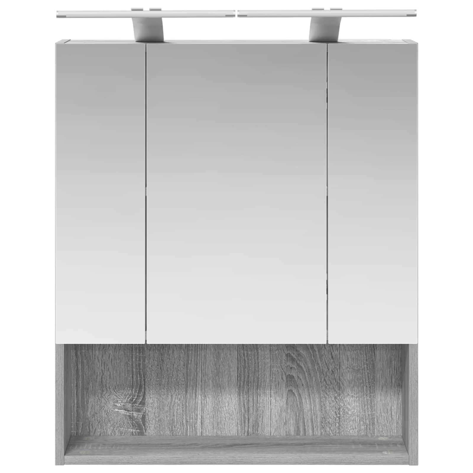 Badkamer spiegelkast met plank Grijs Sonoma 60 x 14.5 x 70 cm is nu te koop bij PeponiXL, paradijselijk wonen!