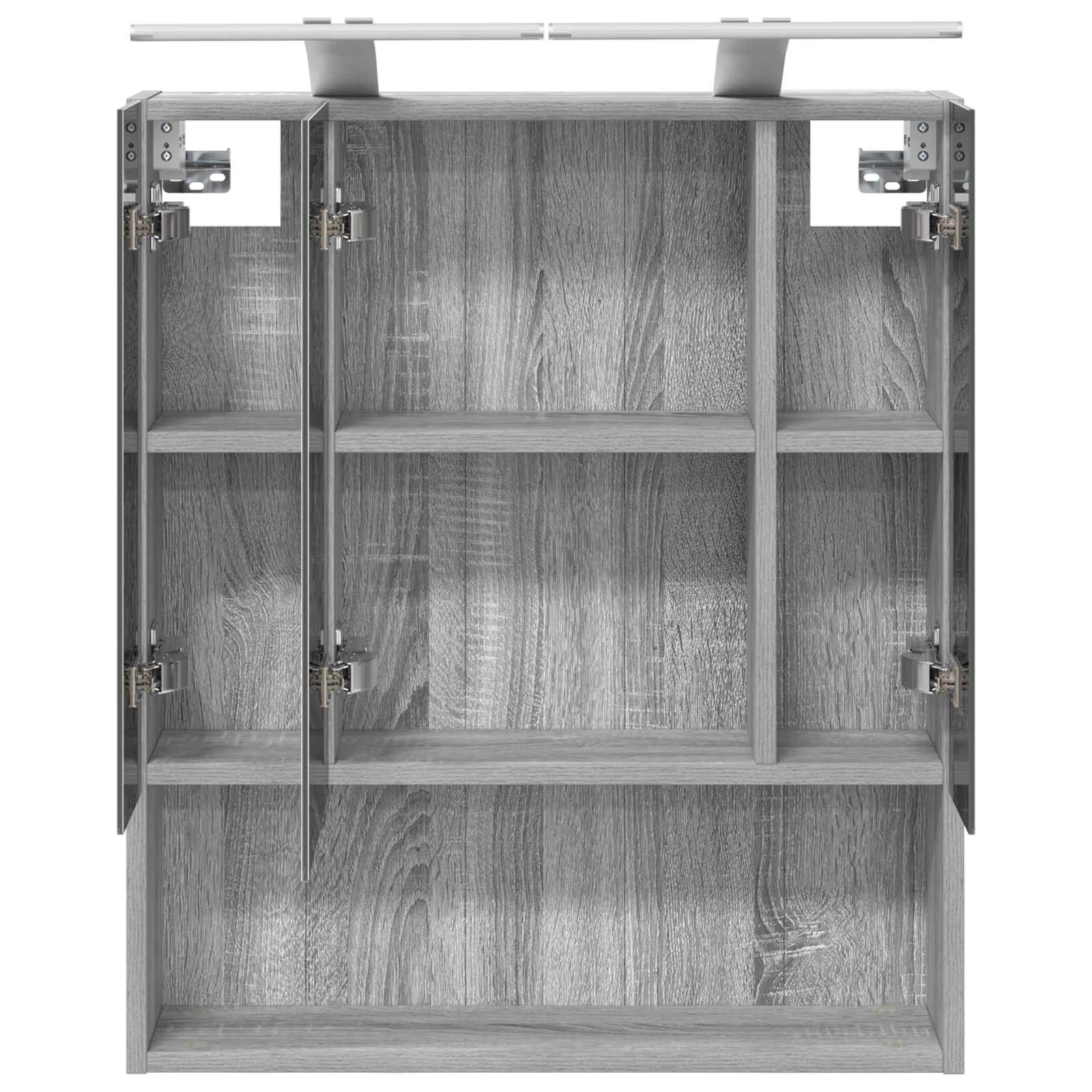 Badkamer spiegelkast met plank Grijs Sonoma 60 x 14.5 x 70 cm is nu te koop bij PeponiXL, paradijselijk wonen!