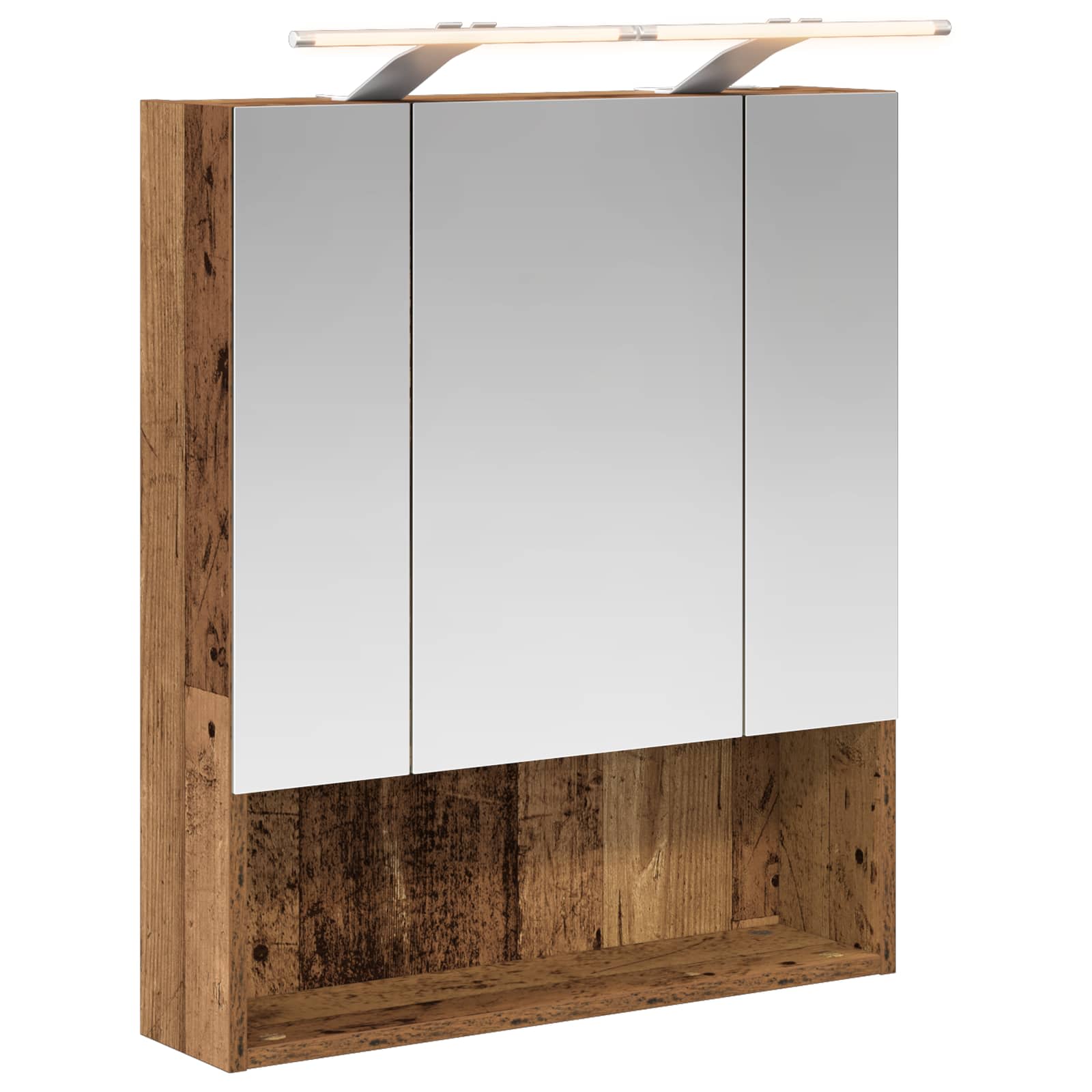 Badkamer spiegelkast Oudhout 60 x 14.5 x 70 cm Bewerkt hout is nu te koop bij PeponiXL, paradijselijk wonen!