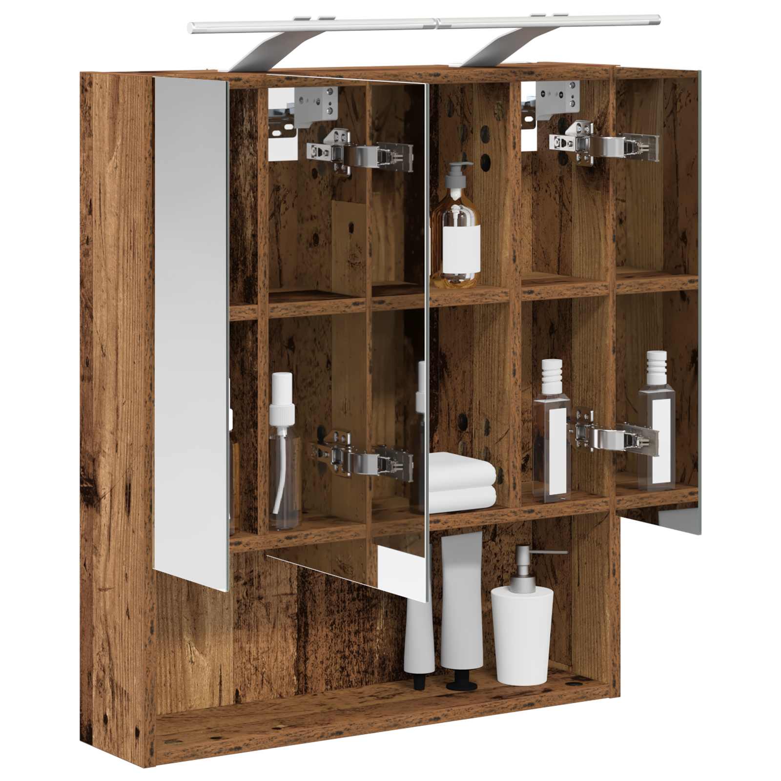 Badkamer spiegelkast Oudhout 60 x 14.5 x 70 cm Bewerkt hout is nu te koop bij PeponiXL, paradijselijk wonen!