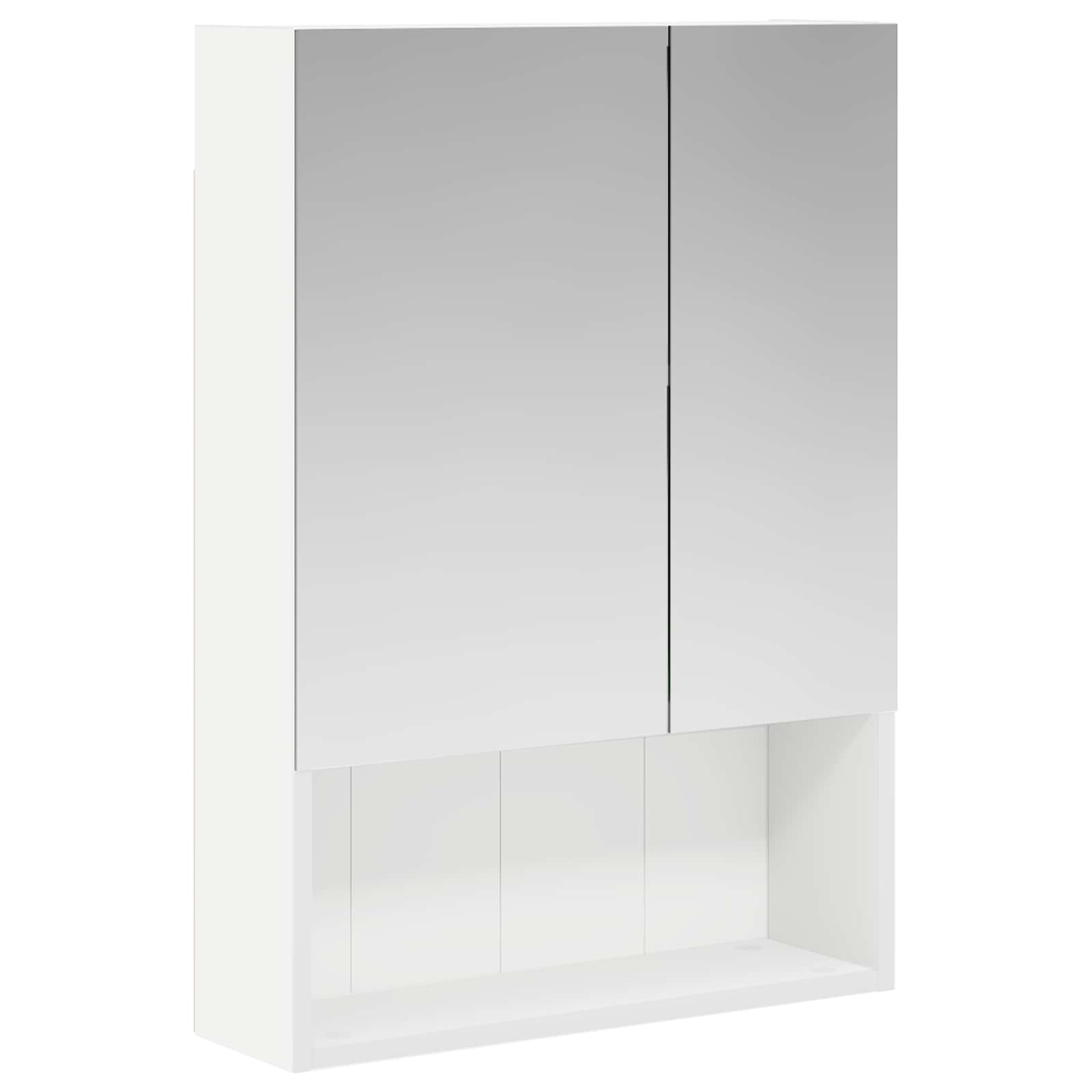 Badkamer spiegelkast Wit 50 x 14,5 x 70 cm Bewerkt hout is nu te koop bij PeponiXL, paradijselijk wonen!