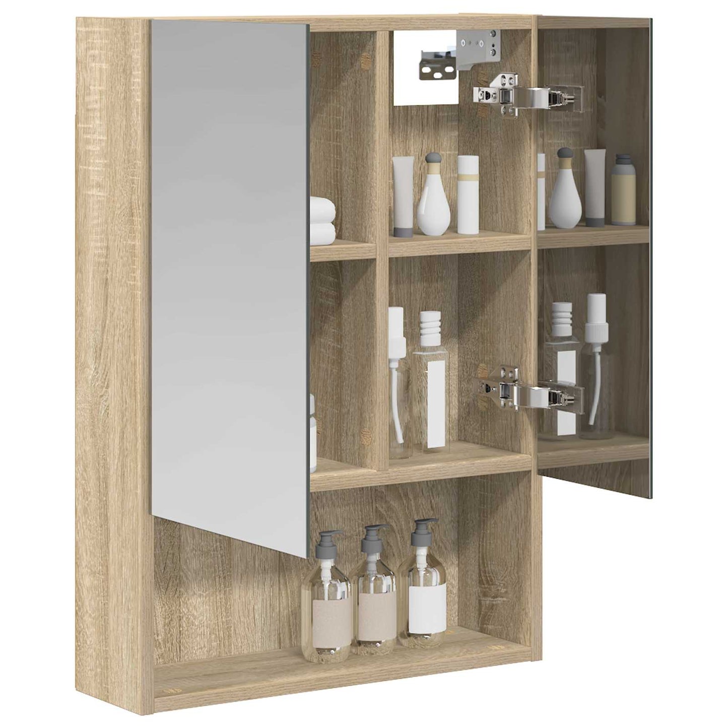 Badkamer spiegelkast met plank Sonoma Eiken 50 x 14,5 x 70 cm is nu te koop bij PeponiXL, paradijselijk wonen!
