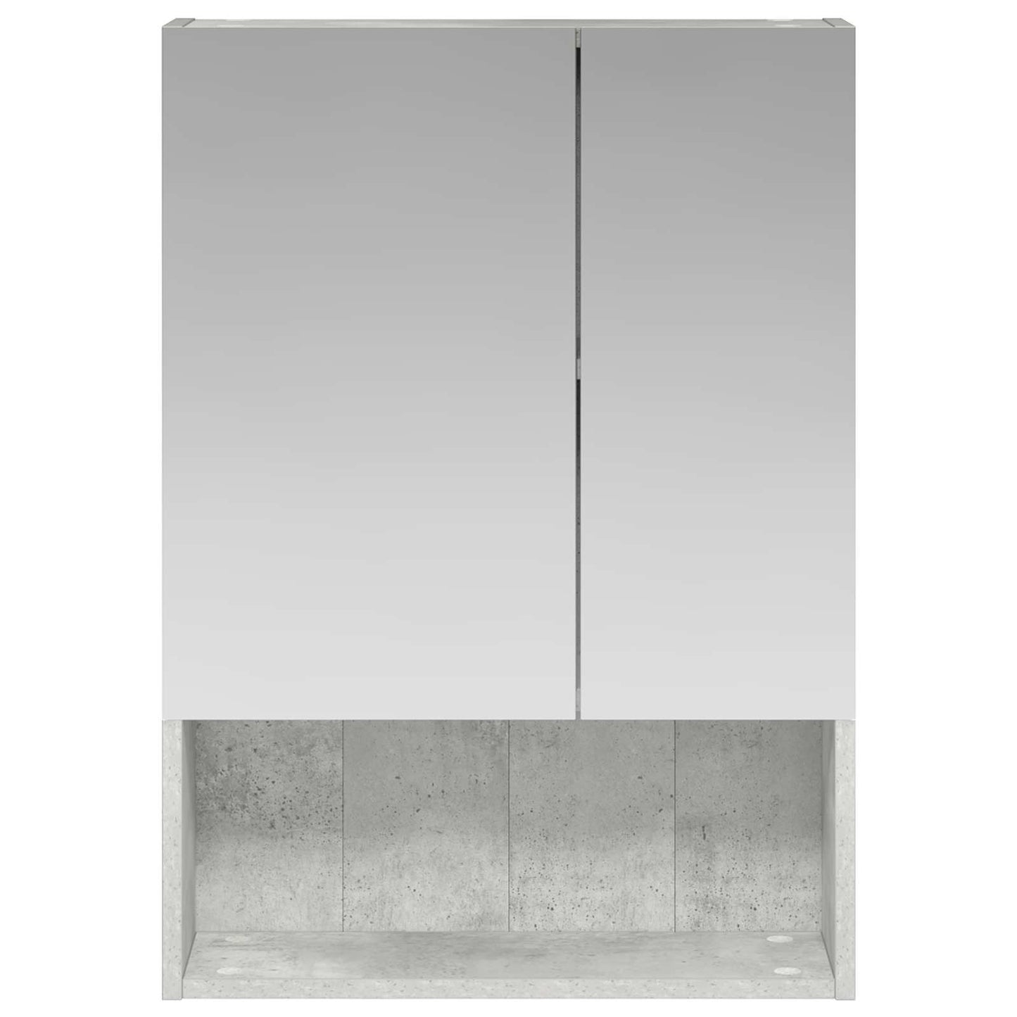 Badkamer spiegelkast Beton Grijs 50 x 14,5 x 70 cm Bewerkt hout is nu te koop bij PeponiXL, paradijselijk wonen!