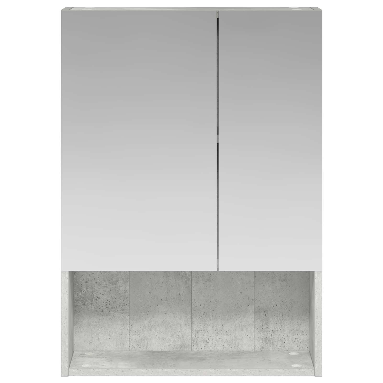Badkamer spiegelkast Beton Grijs 50 x 14,5 x 70 cm Bewerkt hout is nu te koop bij PeponiXL, paradijselijk wonen!