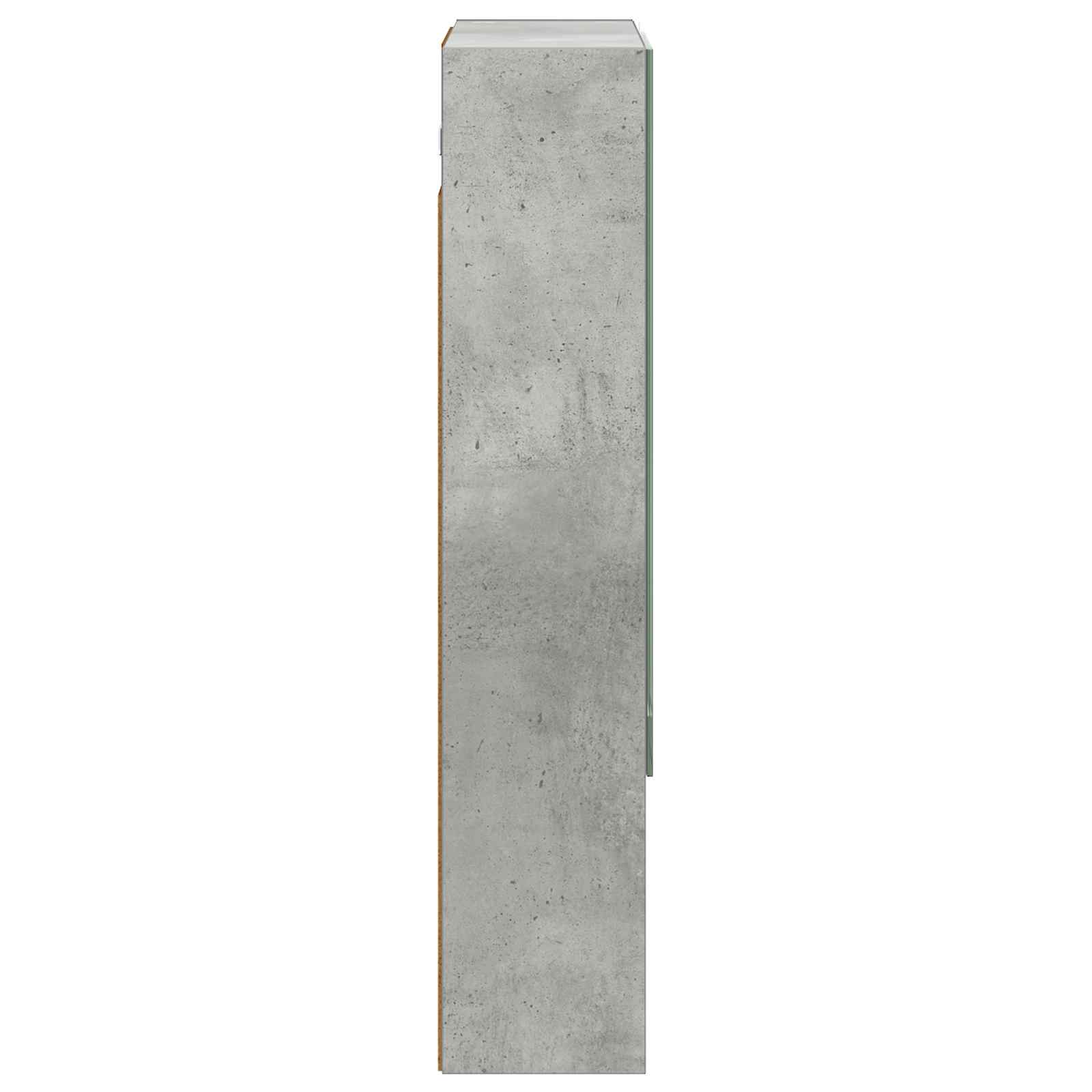 Badkamer spiegelkast Beton Grijs 50 x 14,5 x 70 cm Bewerkt hout is nu te koop bij PeponiXL, paradijselijk wonen!