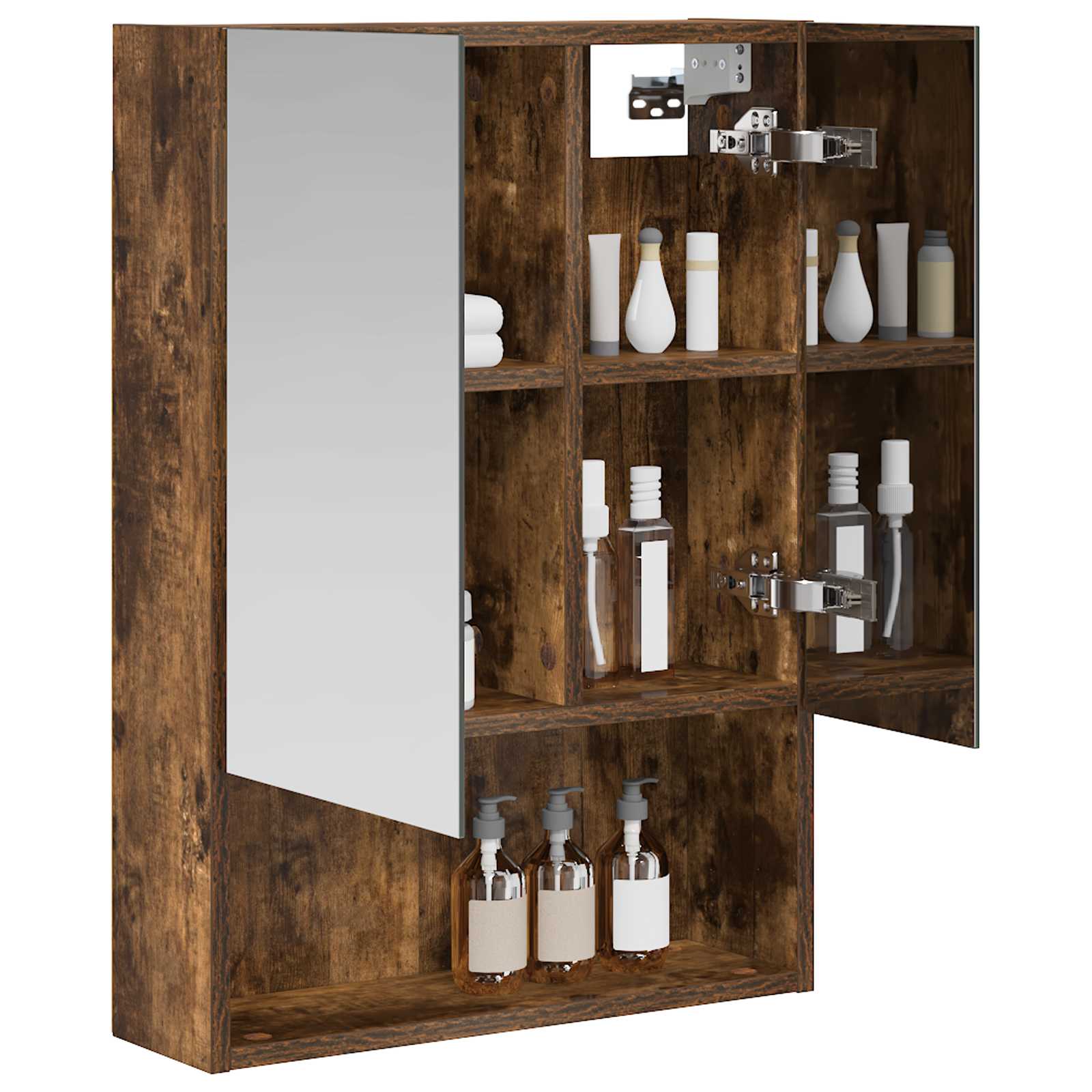 Badkamer spiegelkast met plank Gerookt eiken 50 x 14,5 x 70 cm is nu te koop bij PeponiXL, paradijselijk wonen!