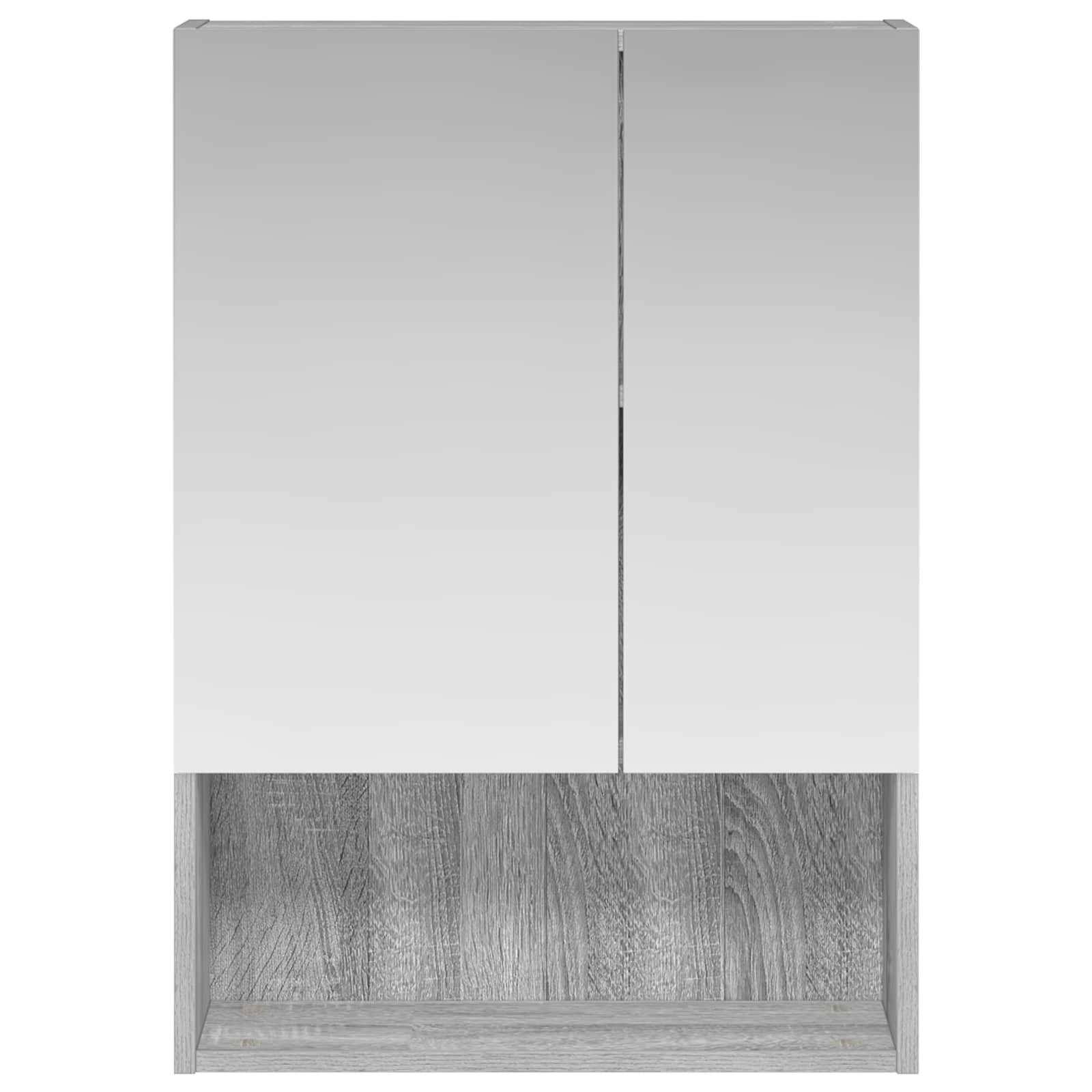 Badkamer spiegelkast met plank Grijs Sonoma 50 x 14,5 x 70 cm is nu te koop bij PeponiXL, paradijselijk wonen!