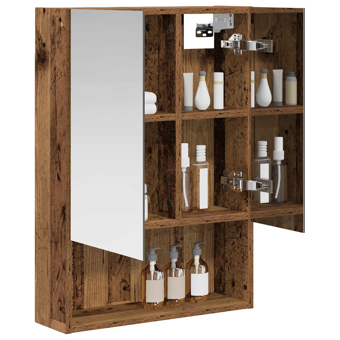 Badkamer spiegelkast Oudhout 50 x 14,5 x 70 cm Bewerkt hout is nu te koop bij PeponiXL, paradijselijk wonen!
