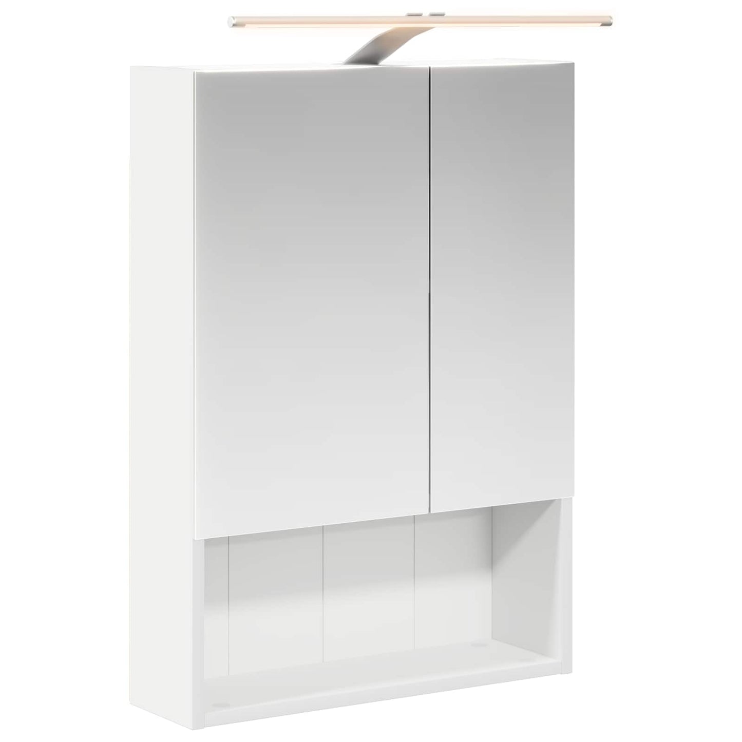 Badkamer spiegelkast Wit 50 x 14,5 x 70 cm Bewerkt hout is nu te koop bij PeponiXL, paradijselijk wonen!