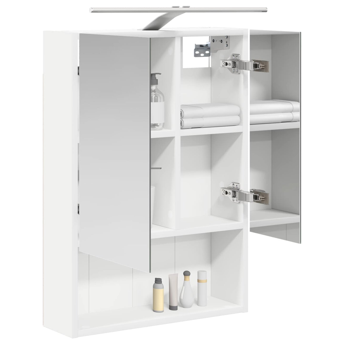 Badkamer spiegelkast Wit 50 x 14,5 x 70 cm Bewerkt hout is nu te koop bij PeponiXL, paradijselijk wonen!