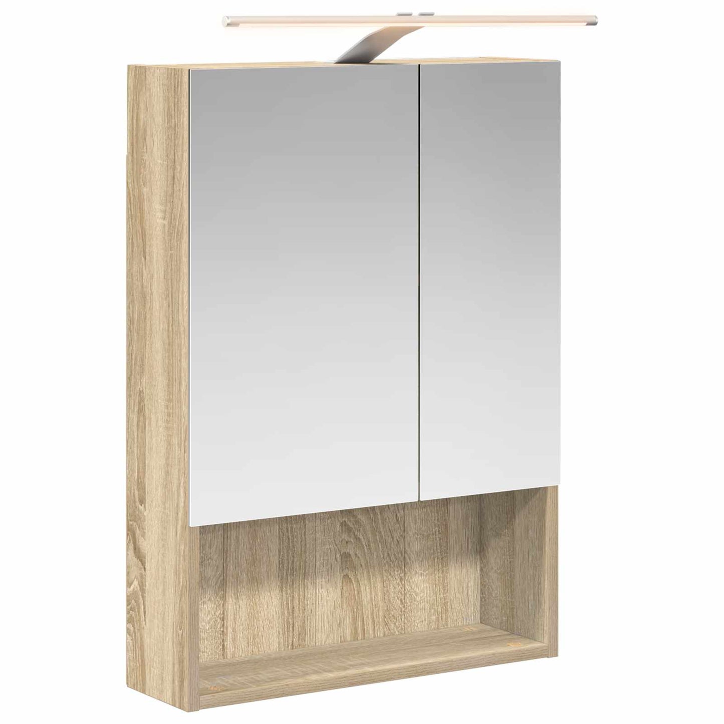 Badkamer spiegelkast met plank Sonoma Eiken 50 x 14,5 x 70 cm is nu te koop bij PeponiXL, paradijselijk wonen!