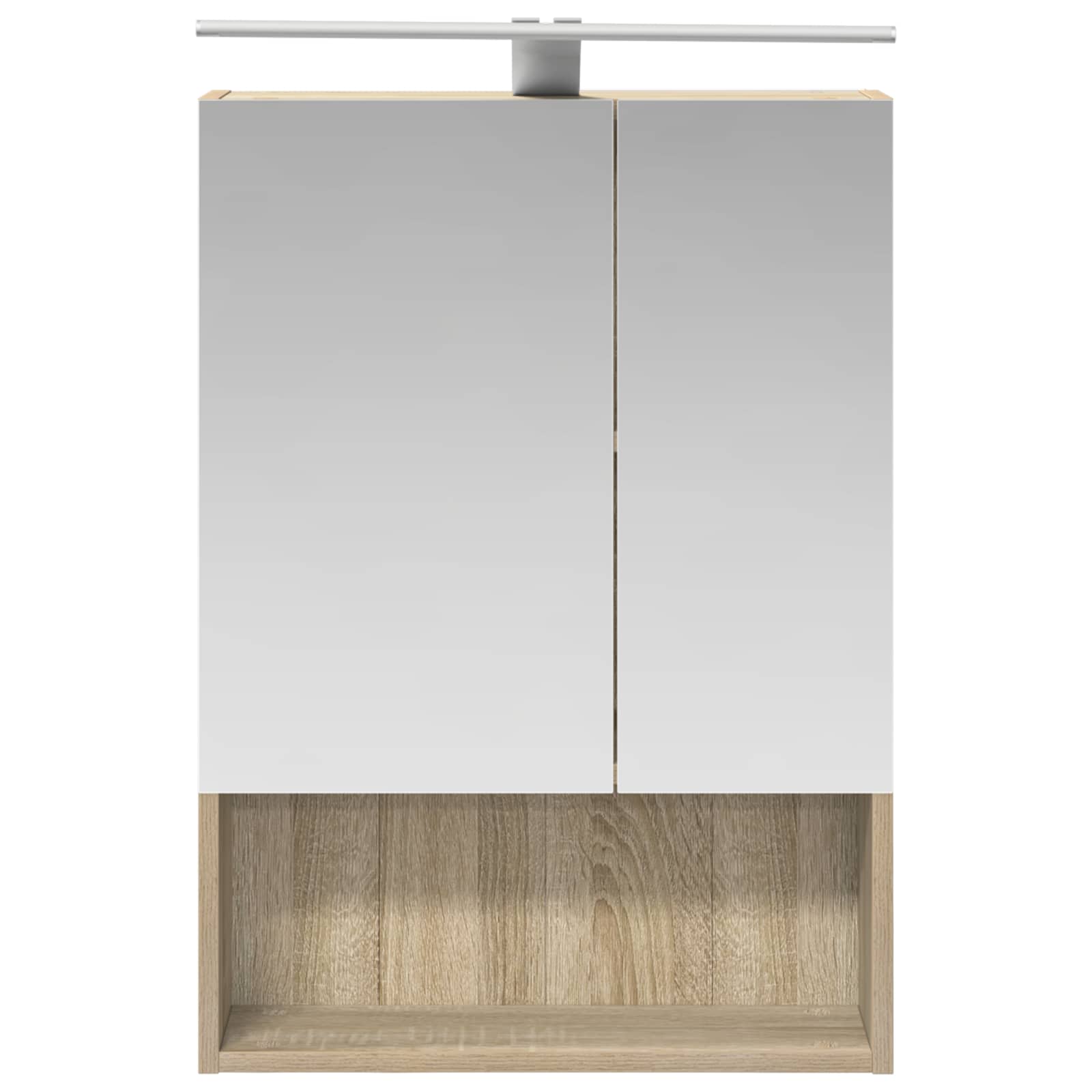 Badkamer spiegelkast met plank Sonoma Eiken 50 x 14,5 x 70 cm is nu te koop bij PeponiXL, paradijselijk wonen!