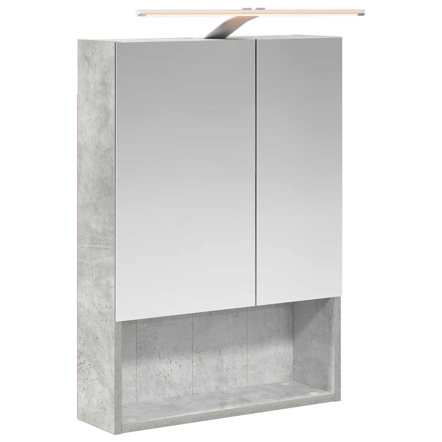 Badkamer spiegelkast Beton Grijs 50 x 14,5 x 70 cm Bewerkt hout is nu te koop bij PeponiXL, paradijselijk wonen!