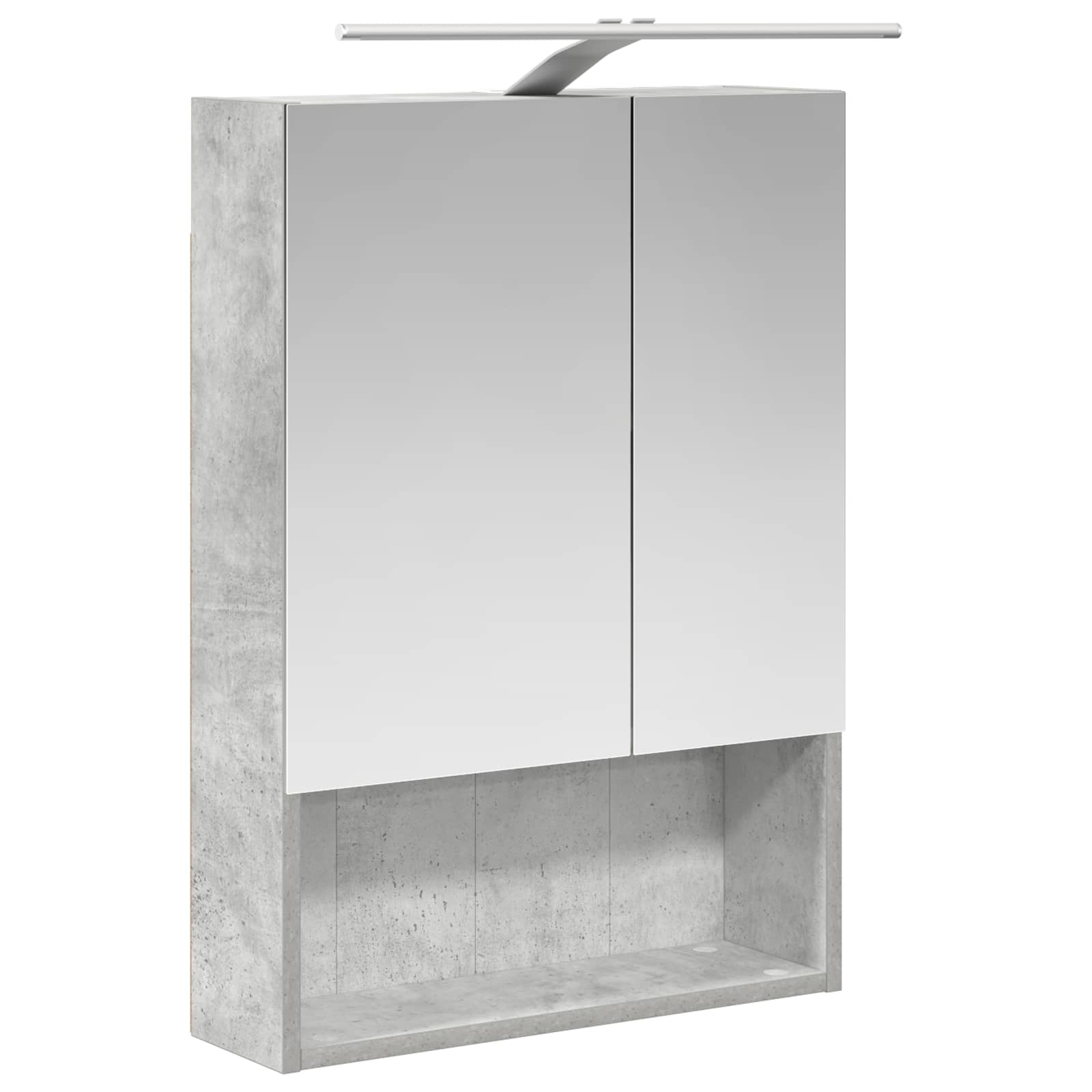 Badkamer spiegelkast Beton Grijs 50 x 14,5 x 70 cm Bewerkt hout is nu te koop bij PeponiXL, paradijselijk wonen!