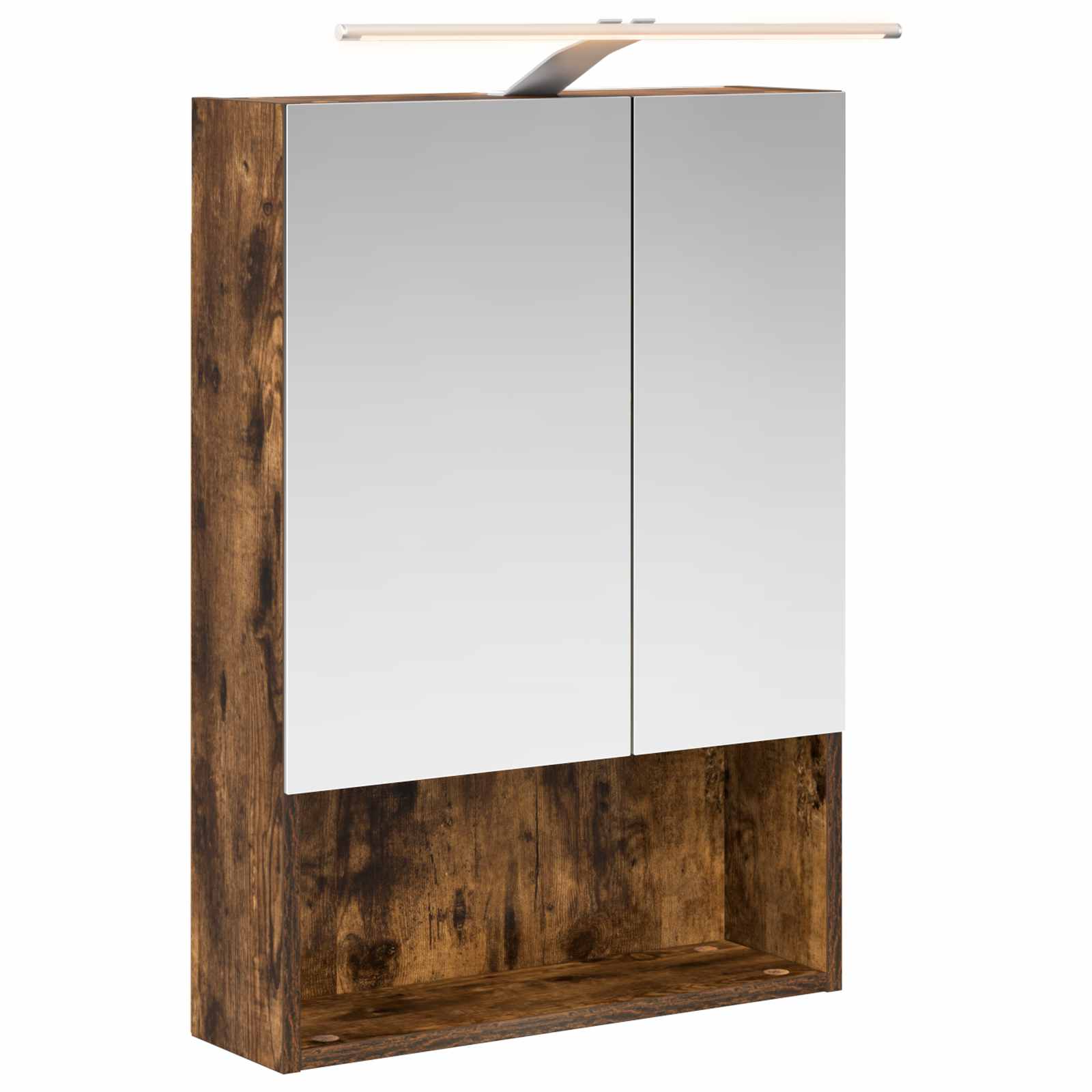 Badkamer spiegelkast met plank Gerookt eiken 50 x 14,5 x 70 cm is nu te koop bij PeponiXL, paradijselijk wonen!