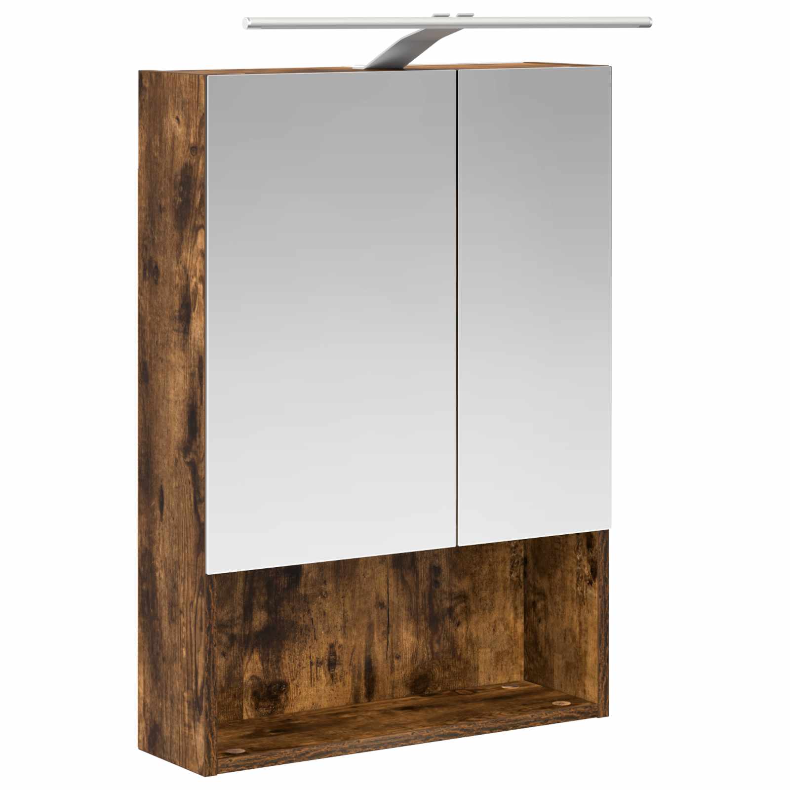 Badkamer spiegelkast met plank Gerookt eiken 50 x 14,5 x 70 cm is nu te koop bij PeponiXL, paradijselijk wonen!