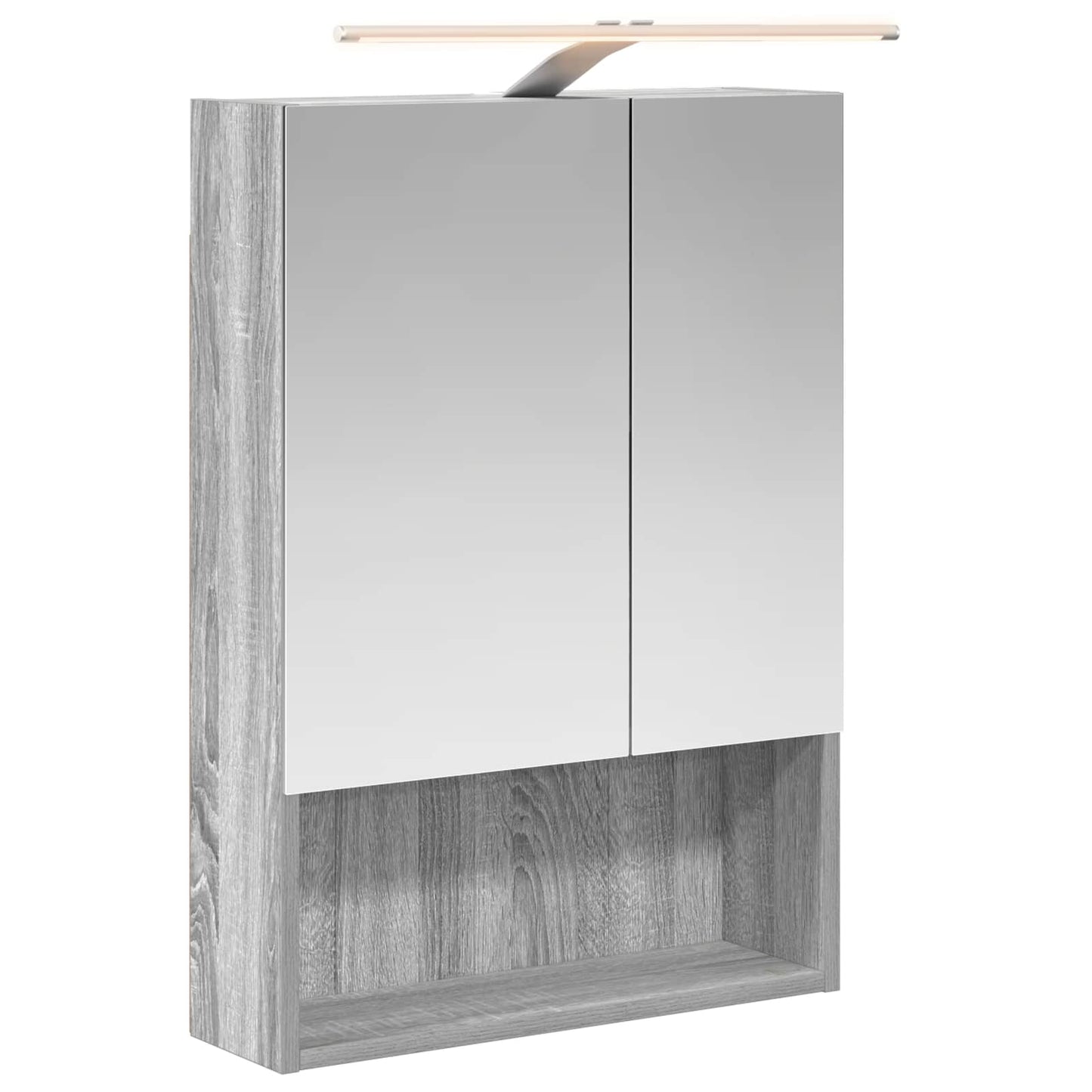 Badkamer spiegelkast met plank Grijs Sonoma 50 x 14,5 x 70 cm is nu te koop bij PeponiXL, paradijselijk wonen!