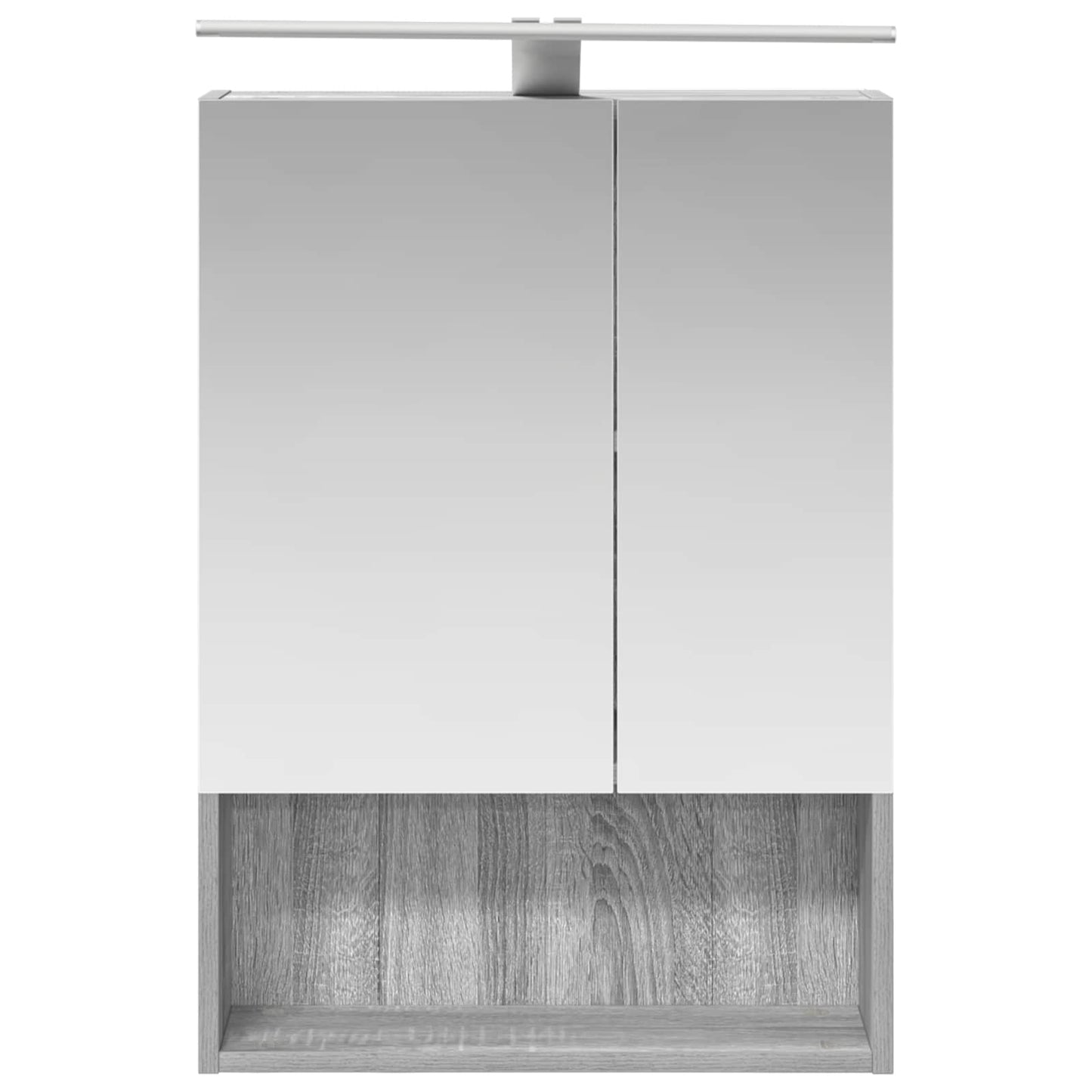 Badkamer spiegelkast met plank Grijs Sonoma 50 x 14,5 x 70 cm is nu te koop bij PeponiXL, paradijselijk wonen!