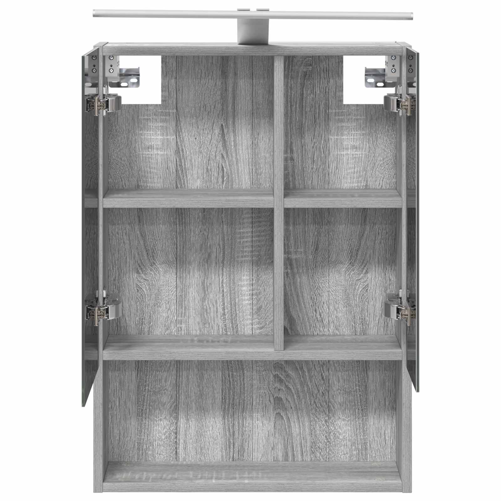 Badkamer spiegelkast met plank Grijs Sonoma 50 x 14,5 x 70 cm is nu te koop bij PeponiXL, paradijselijk wonen!