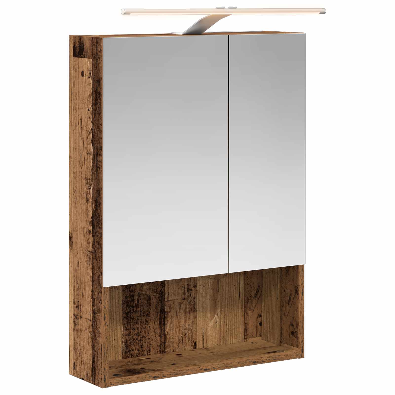 Badkamer spiegelkast Oudhout 50 x 14,5 x 70 cm Bewerkt hout is nu te koop bij PeponiXL, paradijselijk wonen!