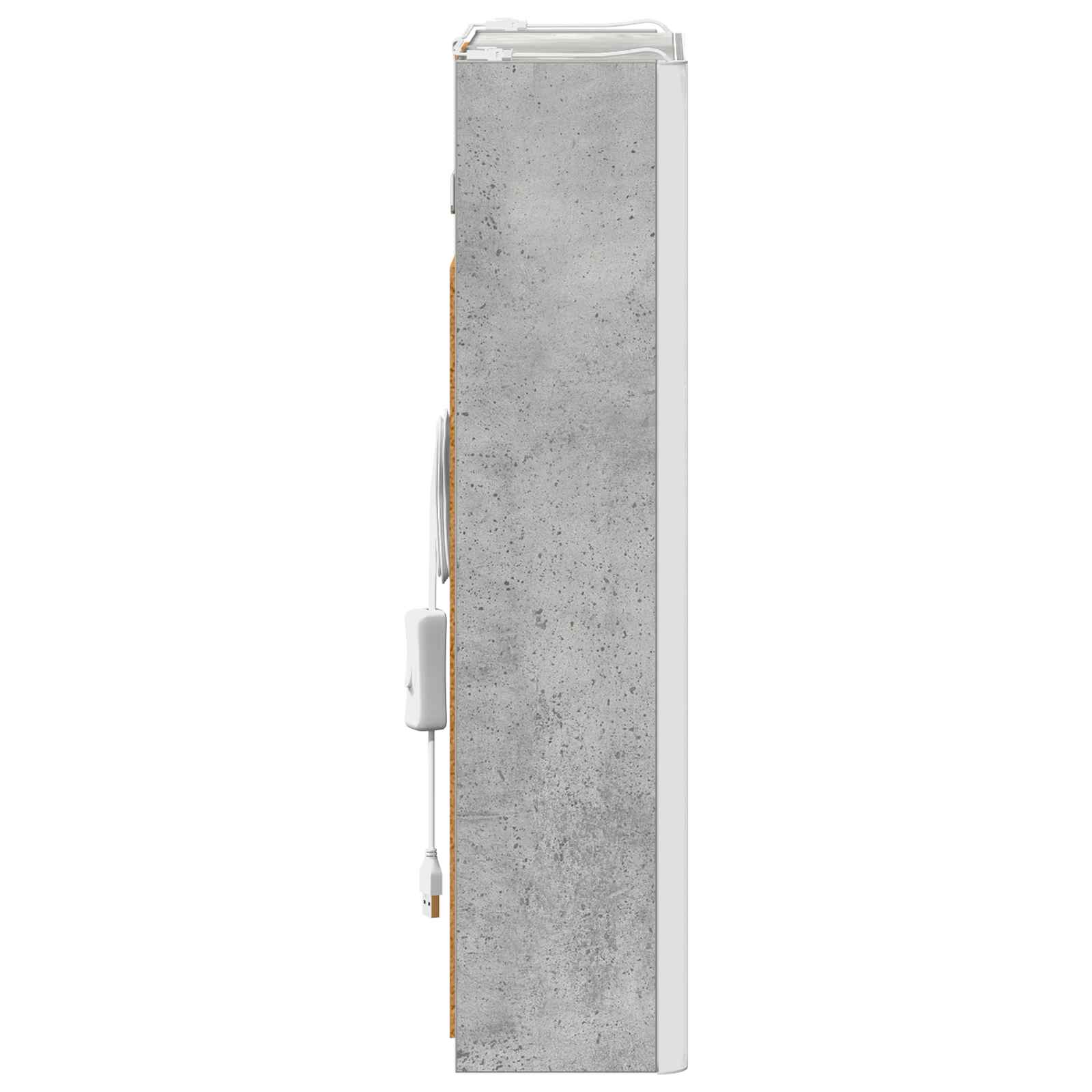 Badkamer spiegelkast Beton Grijs 33 x 11,5 x 50 cm Bewerkt hout is nu te koop bij PeponiXL, paradijselijk wonen!