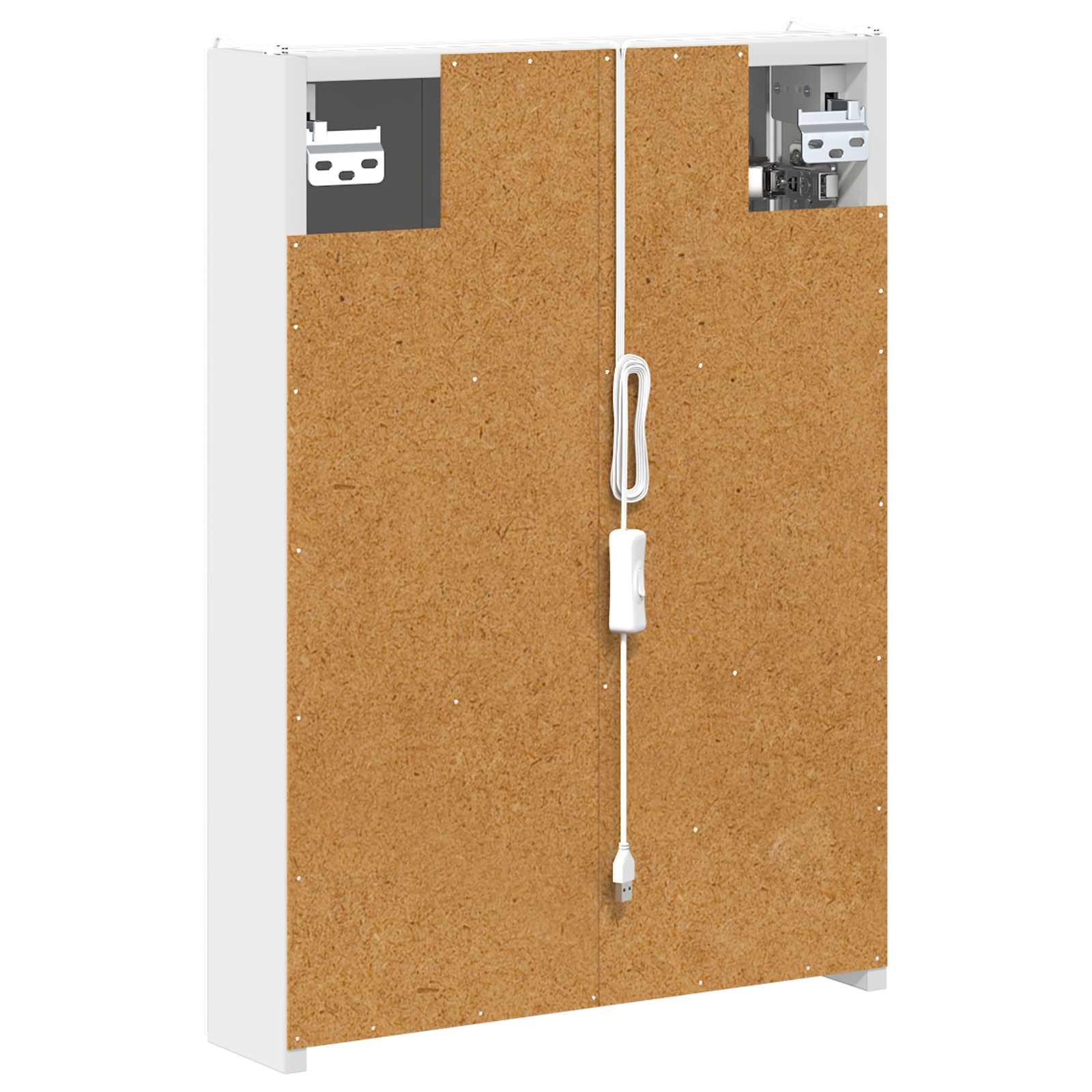 Badkamer spiegelkast voor Wit 43 x 11,5 x 60,5 cm Bewerkt hout is nu te koop bij PeponiXL, paradijselijk wonen!