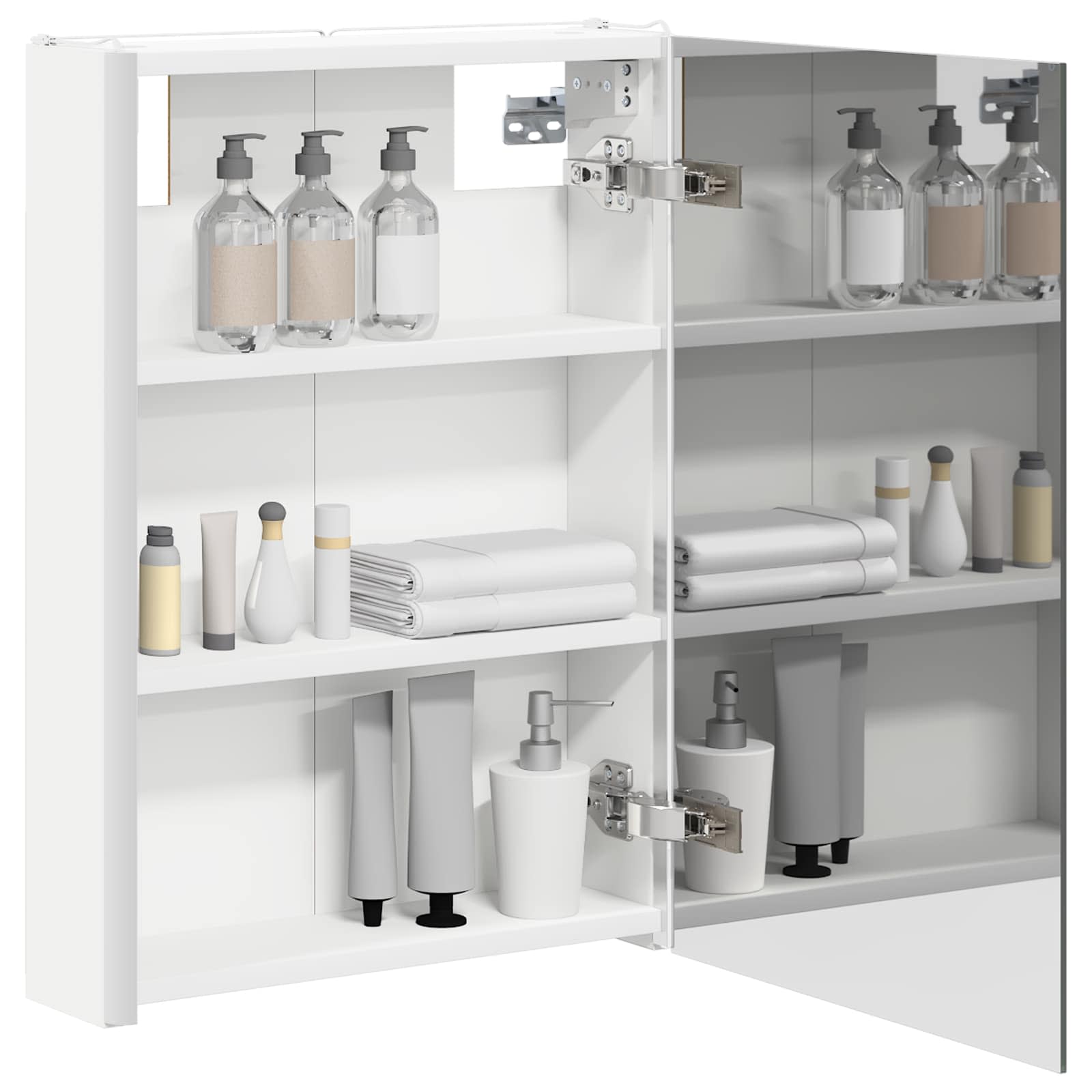 Badkamer spiegelkast voor Wit 43 x 11,5 x 60,5 cm Bewerkt hout is nu te koop bij PeponiXL, paradijselijk wonen!