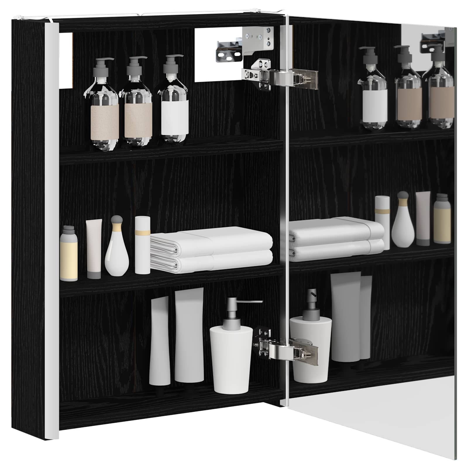 Badkamer spiegelkast Zwart Eiken 43 x 11,5 x 60,5 cm is nu te koop bij PeponiXL, paradijselijk wonen!
