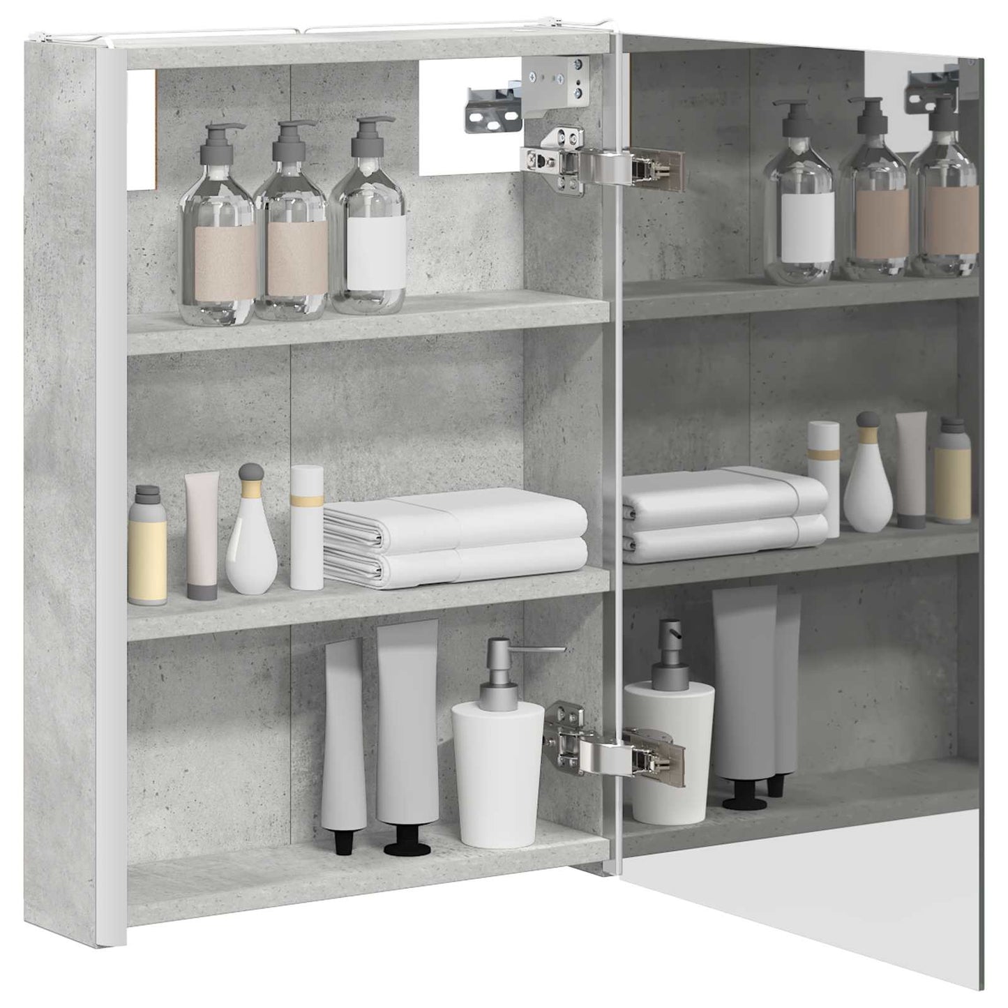 Badkamer spiegelkast Beton Grijs 43 x 11,5 x 60,5 cm is nu te koop bij PeponiXL, paradijselijk wonen!