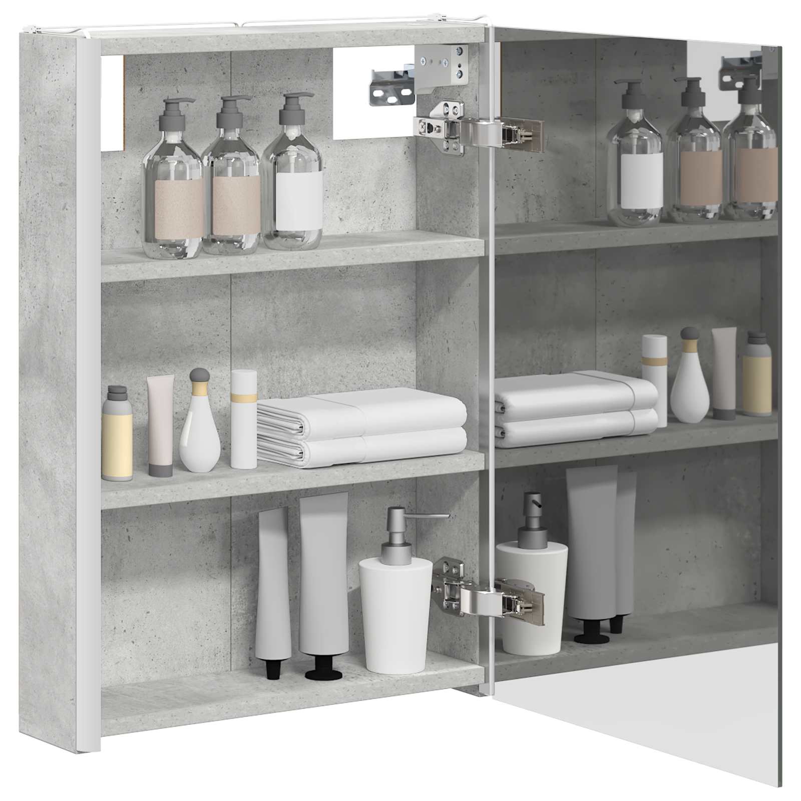 Badkamer spiegelkast Beton Grijs 43 x 11,5 x 60,5 cm is nu te koop bij PeponiXL, paradijselijk wonen!