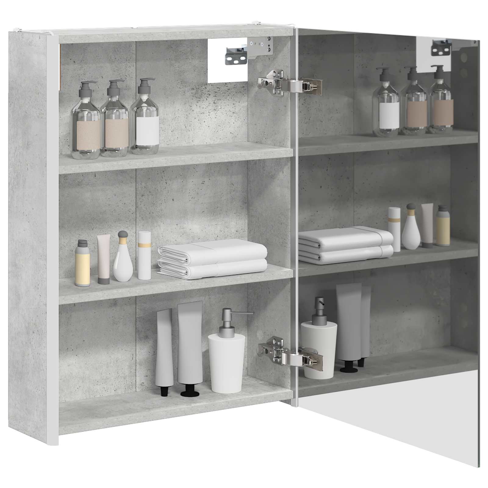 Badkamer spiegelkast Beton Grijs 53,5 x 15,5 x 70 cm is nu te koop bij PeponiXL, paradijselijk wonen!