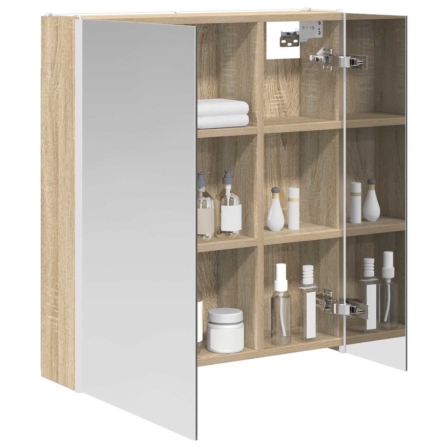 Badkamer spiegelkast Sonoma Eiken 63,5 x 15,5 x 70 cm is nu te koop bij PeponiXL, paradijselijk wonen!