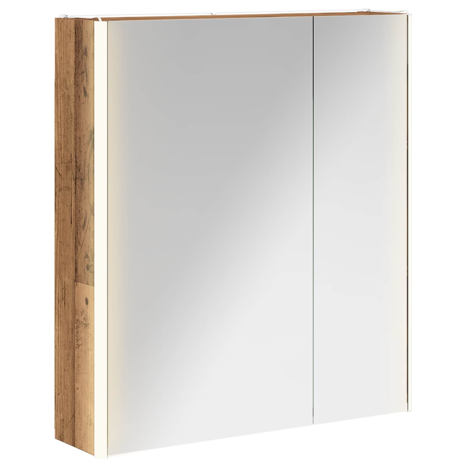 Badkamer spiegelkast Oudhout 63,5 x 15,5 x 70 cm Bewerkt hout is nu te koop bij PeponiXL, paradijselijk wonen!