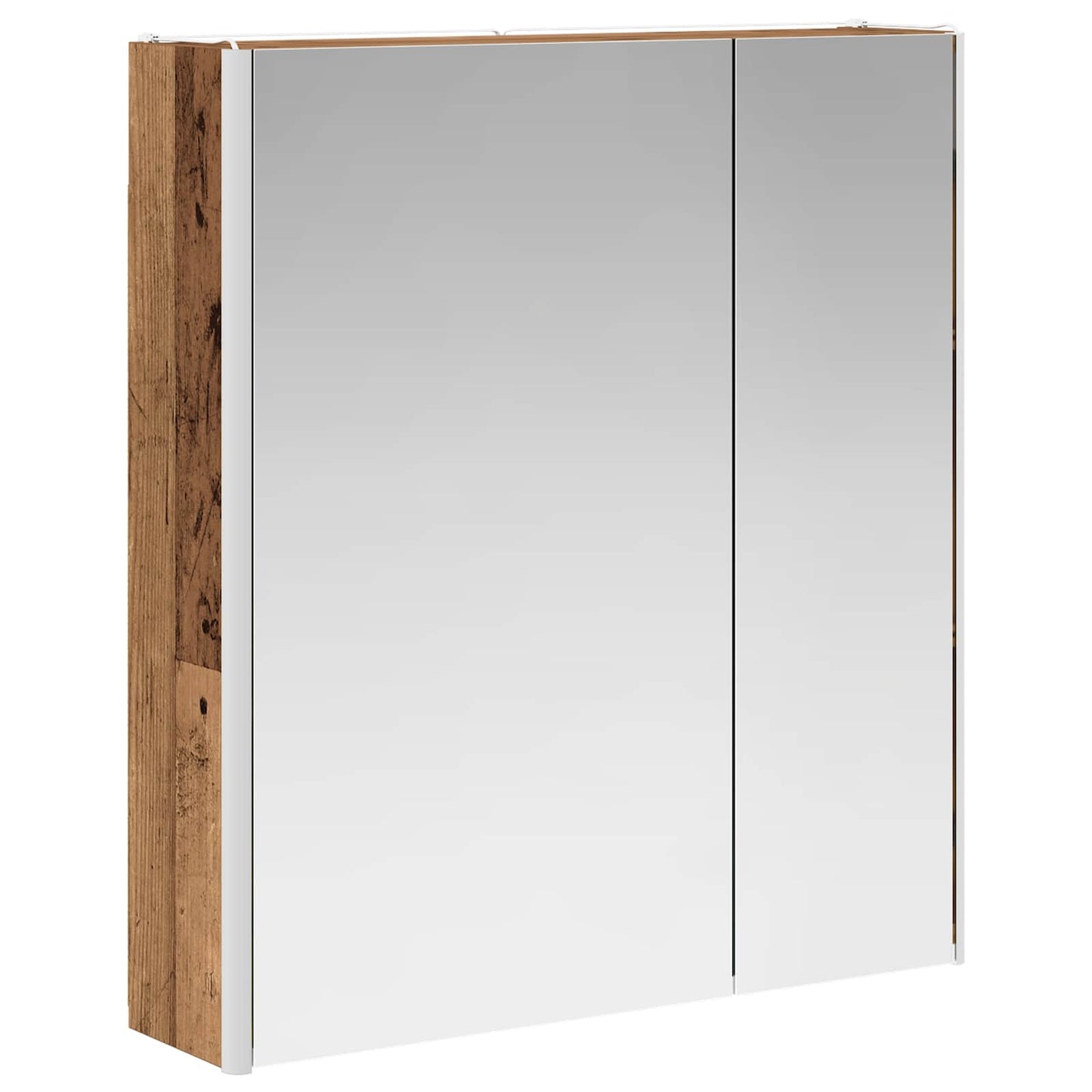 Badkamer spiegelkast Oudhout 63,5 x 15,5 x 70 cm Bewerkt hout is nu te koop bij PeponiXL, paradijselijk wonen!