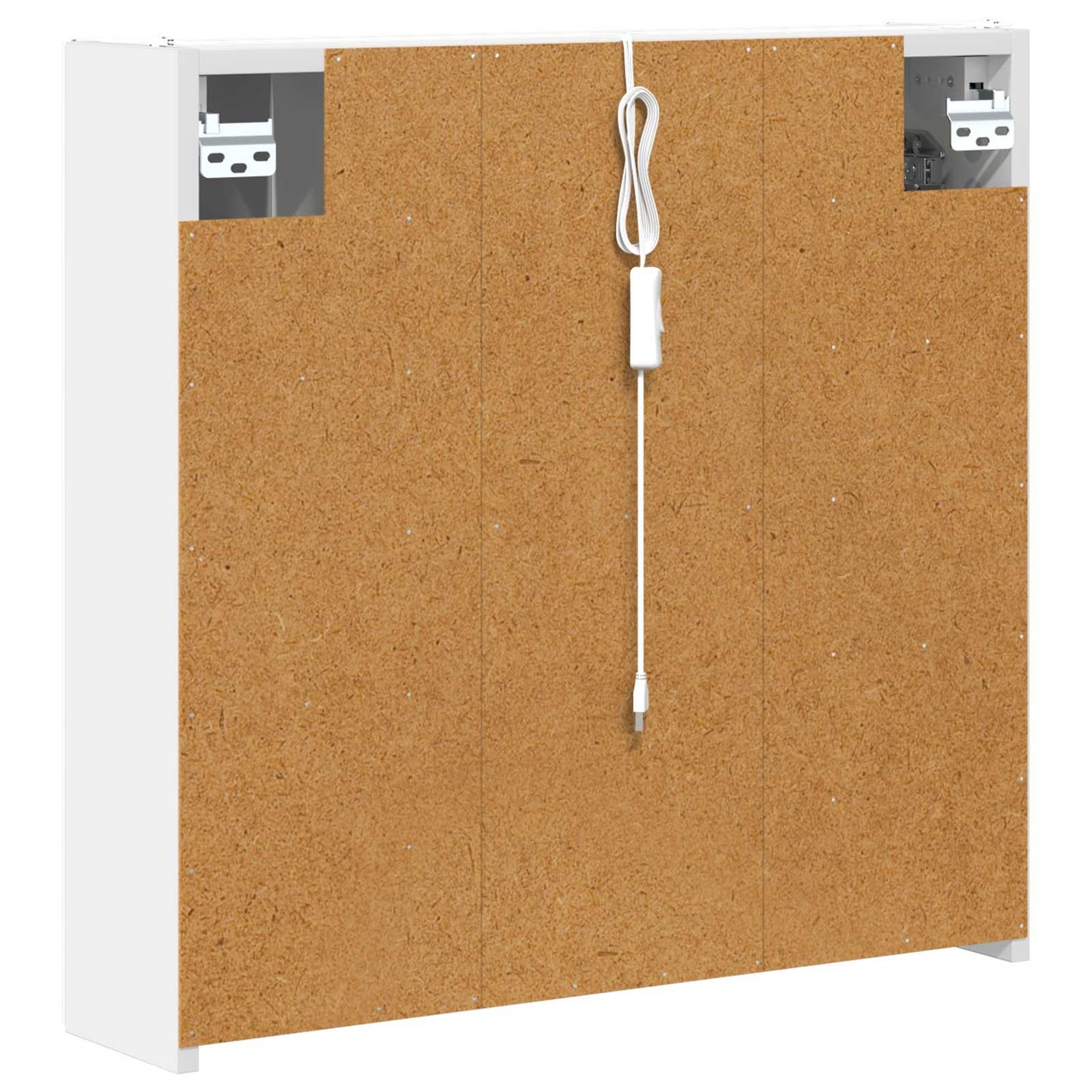 Badkamer spiegelkast Wit 63,5 x 15,5 x 60,5 cm Bewerkt hout is nu te koop bij PeponiXL, paradijselijk wonen!
