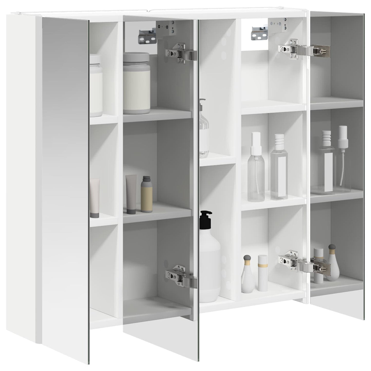 Badkamer spiegelkast Wit 63,5 x 15,5 x 60,5 cm Bewerkt hout is nu te koop bij PeponiXL, paradijselijk wonen!