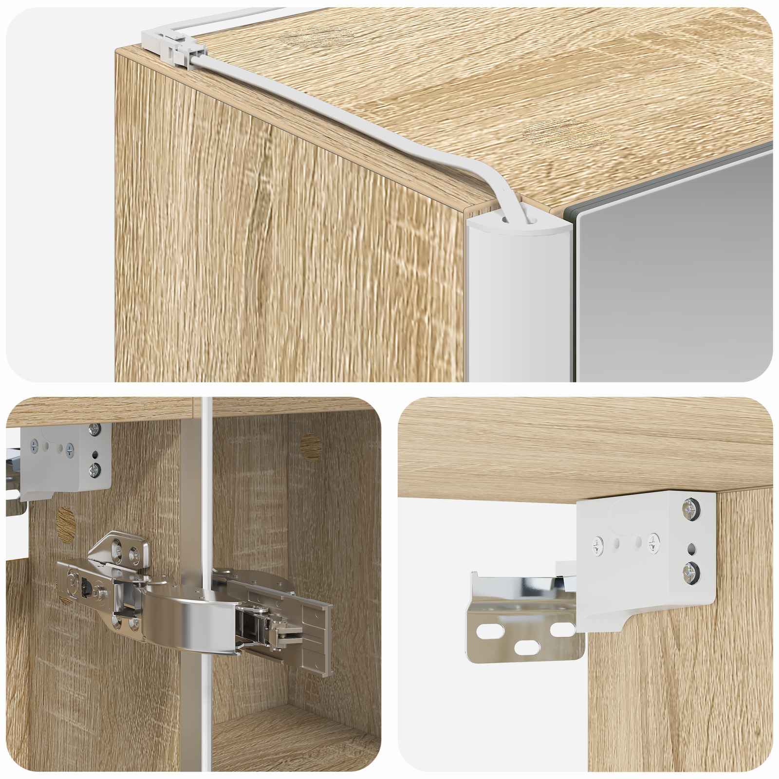 Badkamer spiegelkast Sonoma Eiken 63,5 x 15,5 x 60,5 cm is nu te koop bij PeponiXL, paradijselijk wonen!