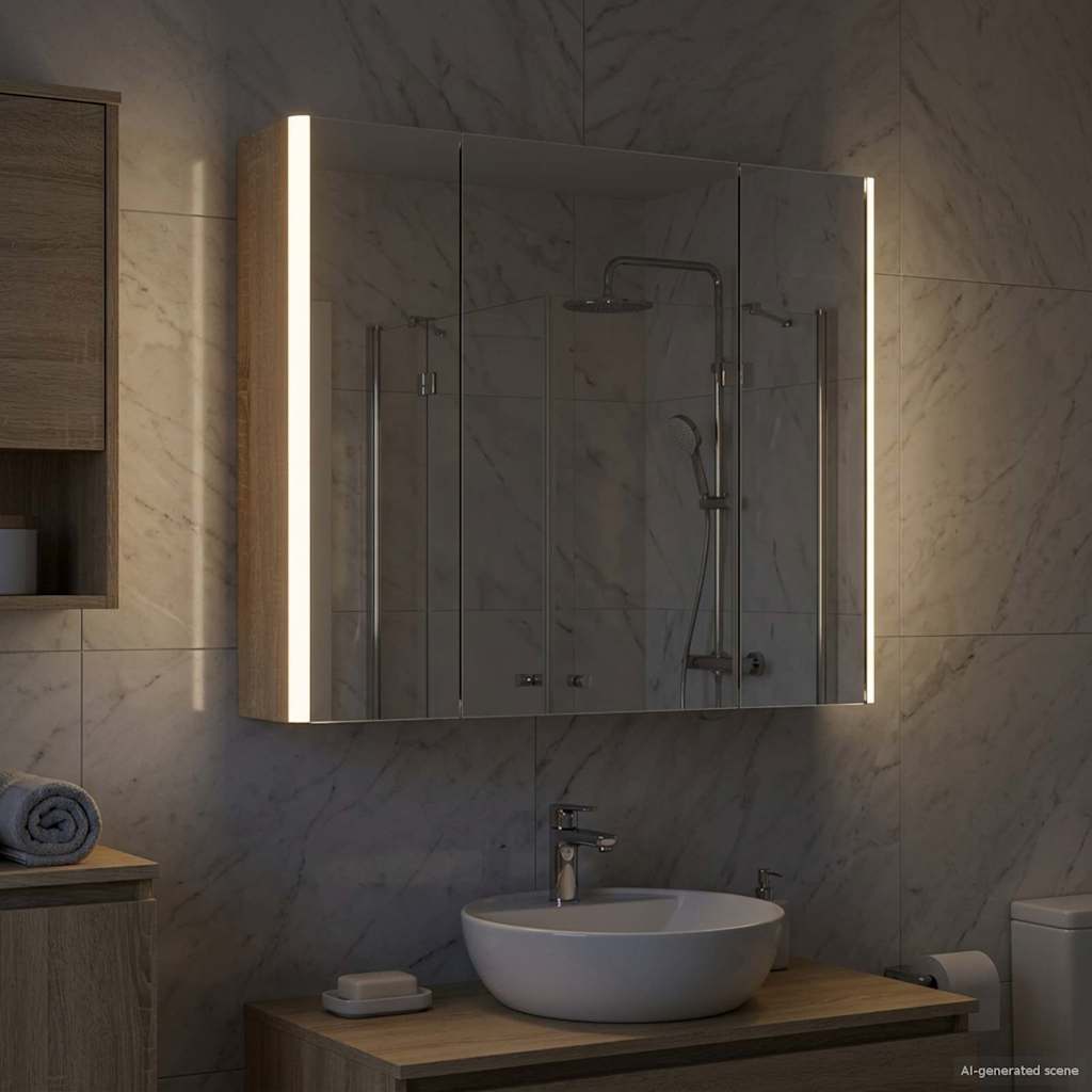 Badkamer spiegelkast Sonoma Eiken 63,5 x 15,5 x 60,5 cm is nu te koop bij PeponiXL, paradijselijk wonen!