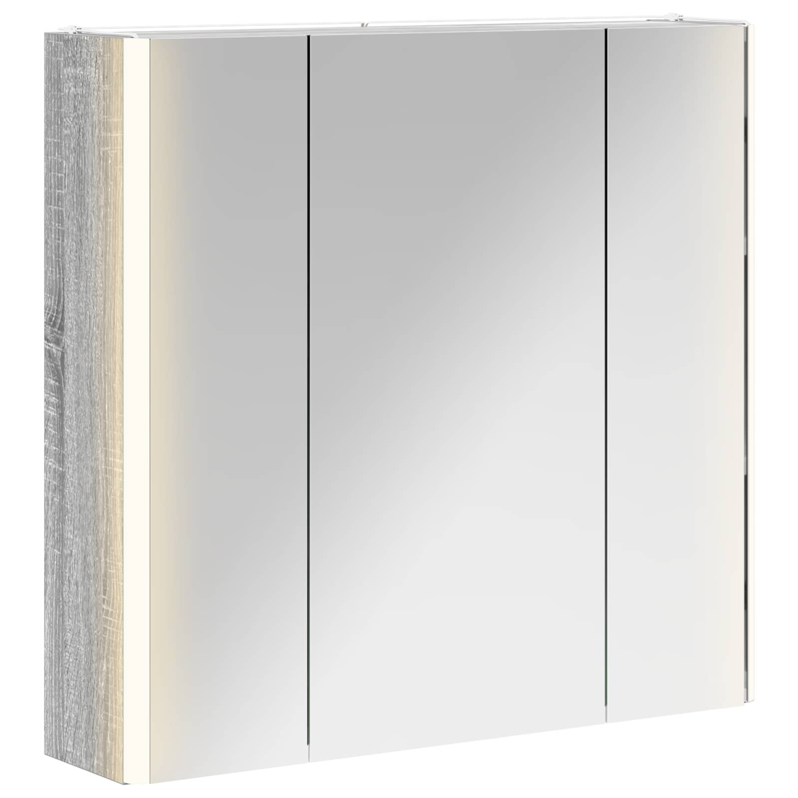 Badkamer spiegelkast Grijs Sonoma 63,5 x 15,5 x 60,5 cm is nu te koop bij PeponiXL, paradijselijk wonen!