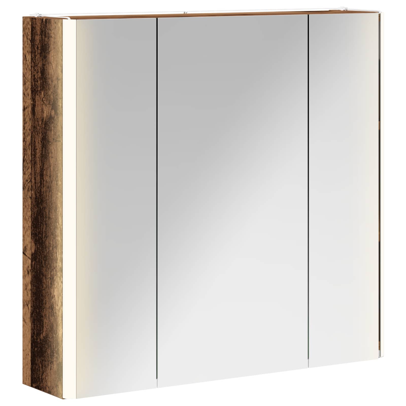 Badkamer spiegelkast Oudhout 63,5 x 15,5 x 60,5 cm Bewerkt hout is nu te koop bij PeponiXL, paradijselijk wonen!
