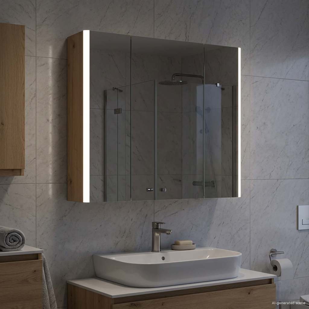 Badkamer spiegelkast Ambachtelijk eiken 63,5 x 15,5 x 60,5 cm is nu te koop bij PeponiXL, paradijselijk wonen!