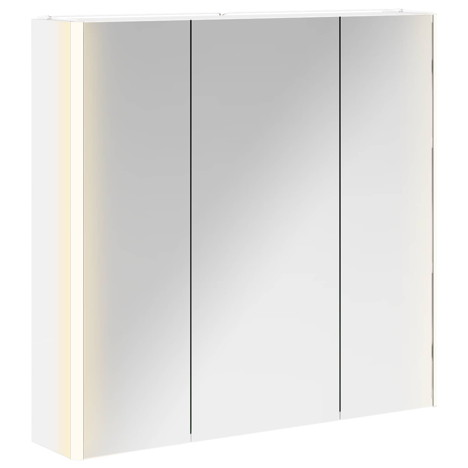 Badkamer spiegelkast Wit 73,5 x 15,5 x 70 cm Bewerkt hout is nu te koop bij PeponiXL, paradijselijk wonen!