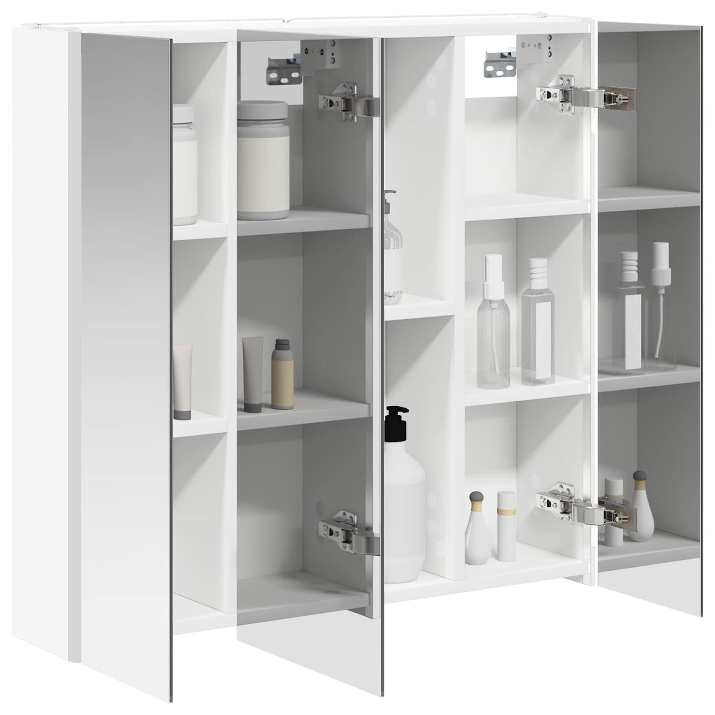 Badkamer spiegelkast Wit 73,5 x 15,5 x 70 cm Bewerkt hout is nu te koop bij PeponiXL, paradijselijk wonen!