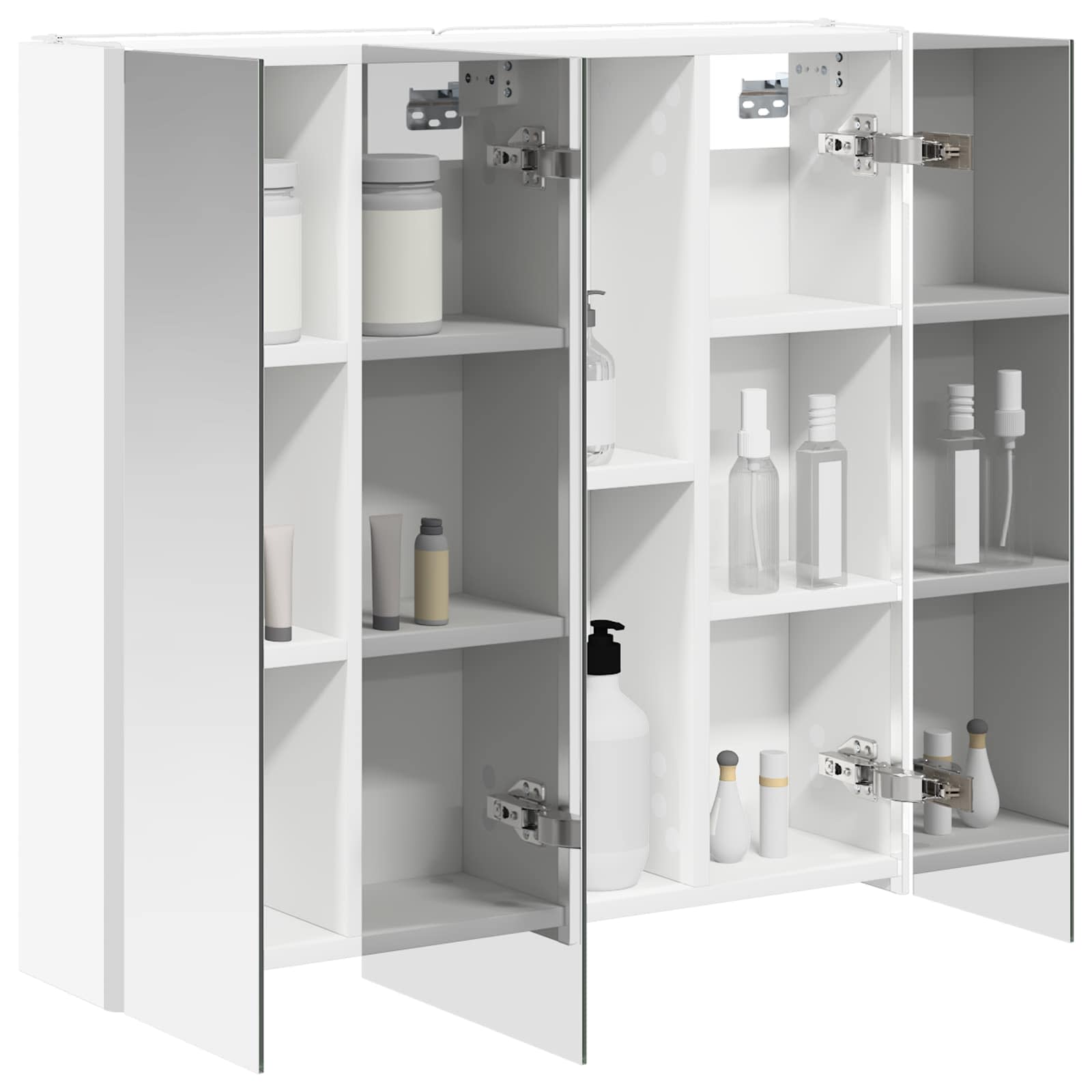 Badkamer spiegelkast Wit 73,5 x 15,5 x 70 cm Bewerkt hout is nu te koop bij PeponiXL, paradijselijk wonen!