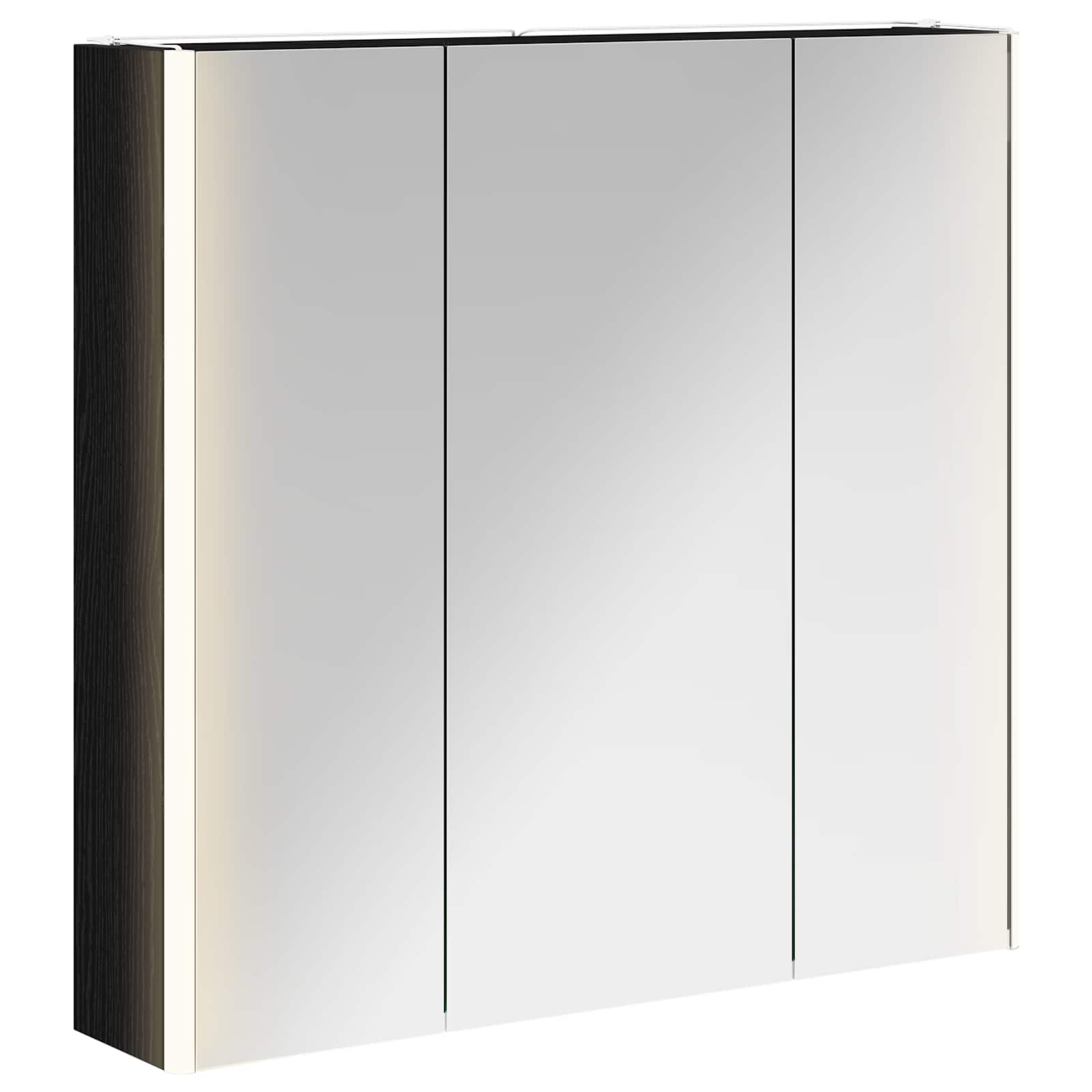 Badkamer spiegelkast met plank Zwart Eiken 73,5 x 15,5 x 70 cm is nu te koop bij PeponiXL, paradijselijk wonen!